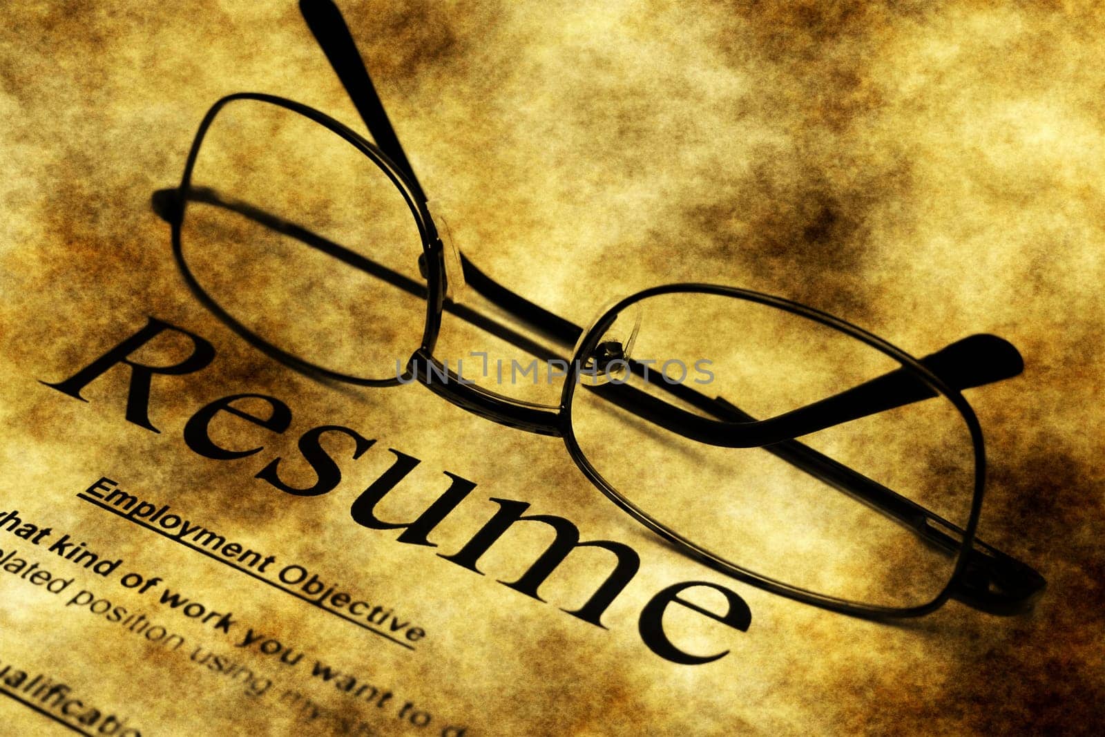 Resume form grunge concept