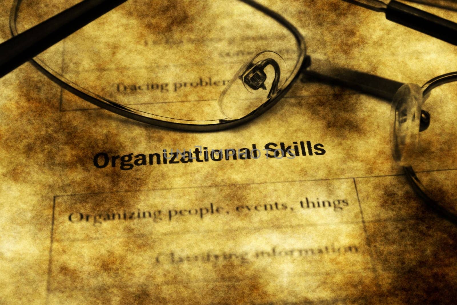 Employment application organizational skills