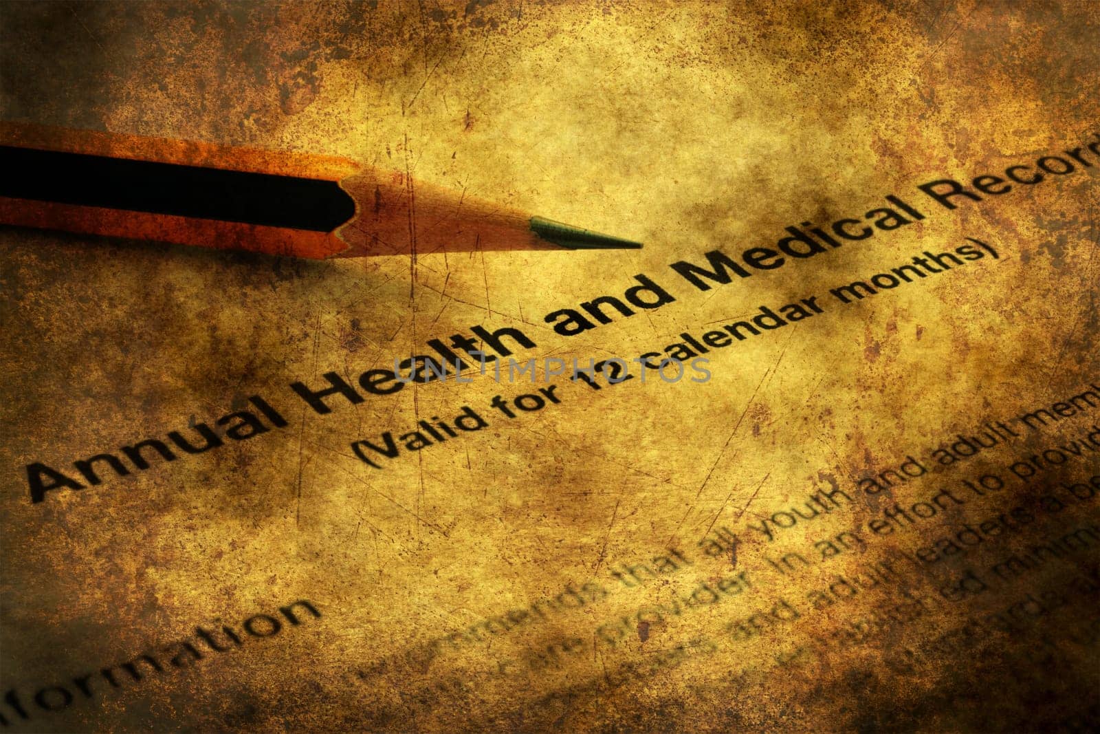 Medical report grunge concept