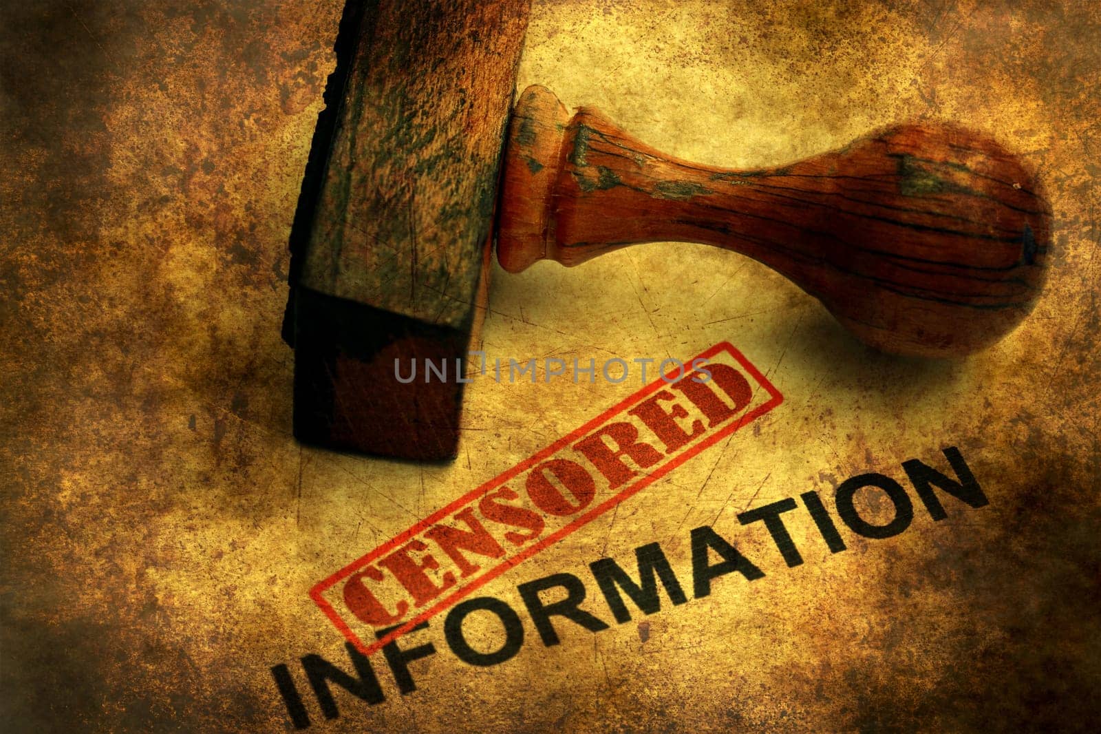 Censored information grunge concept
