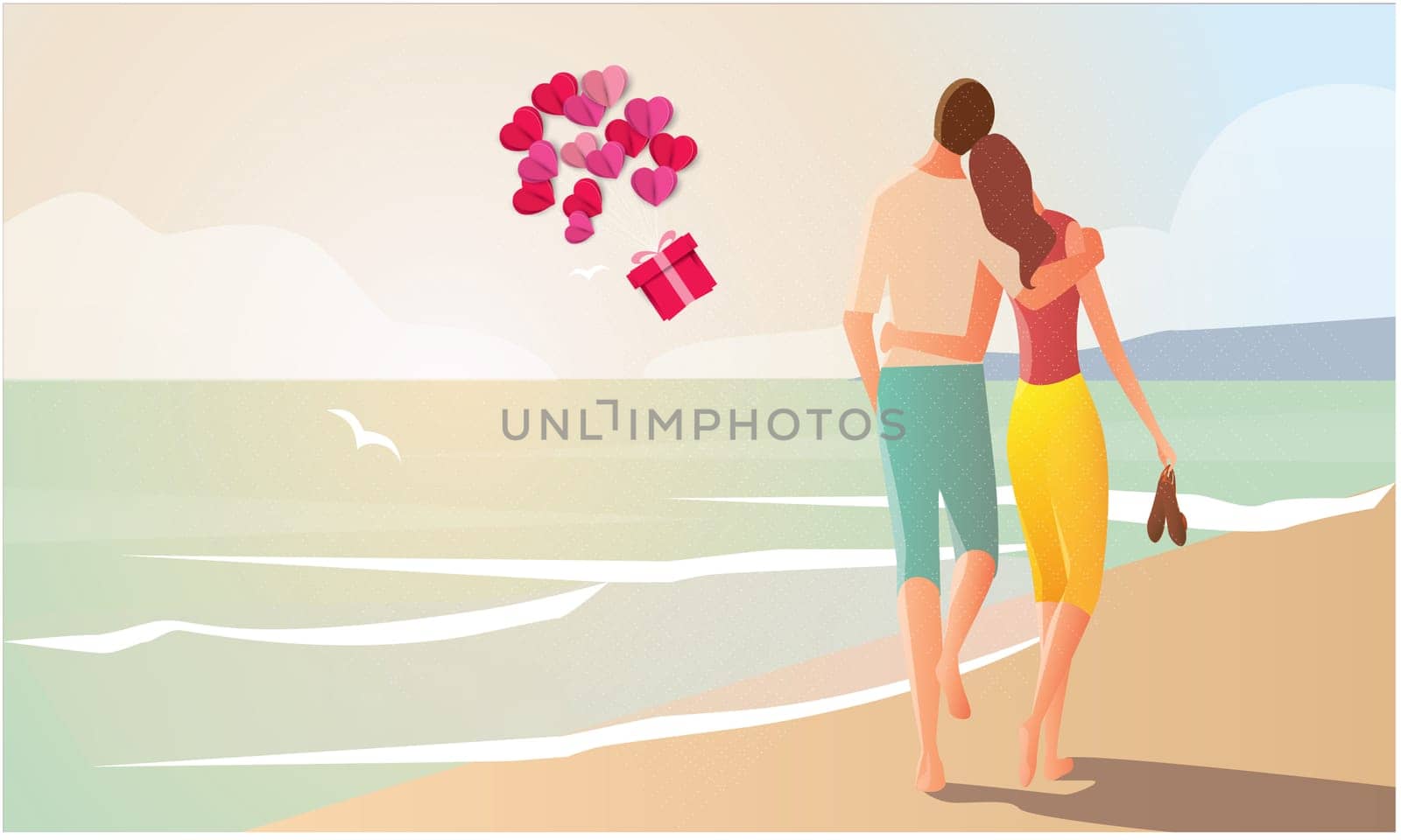 couple enjoying in beach