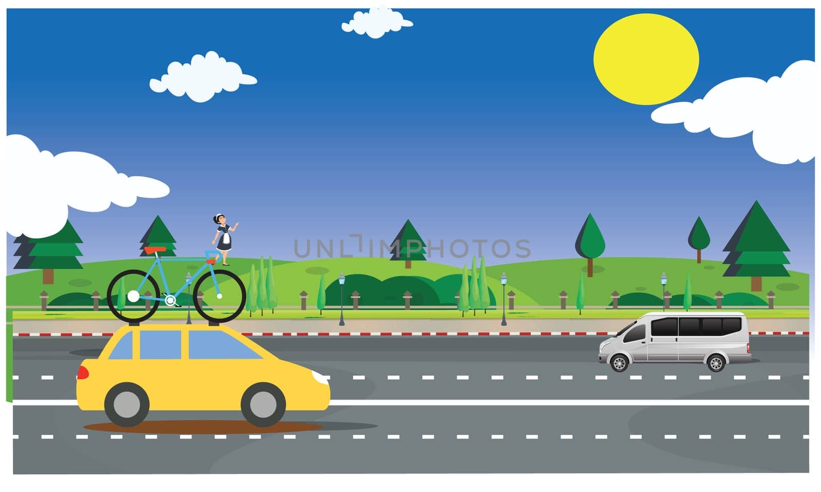 traffic is crossing on the roads