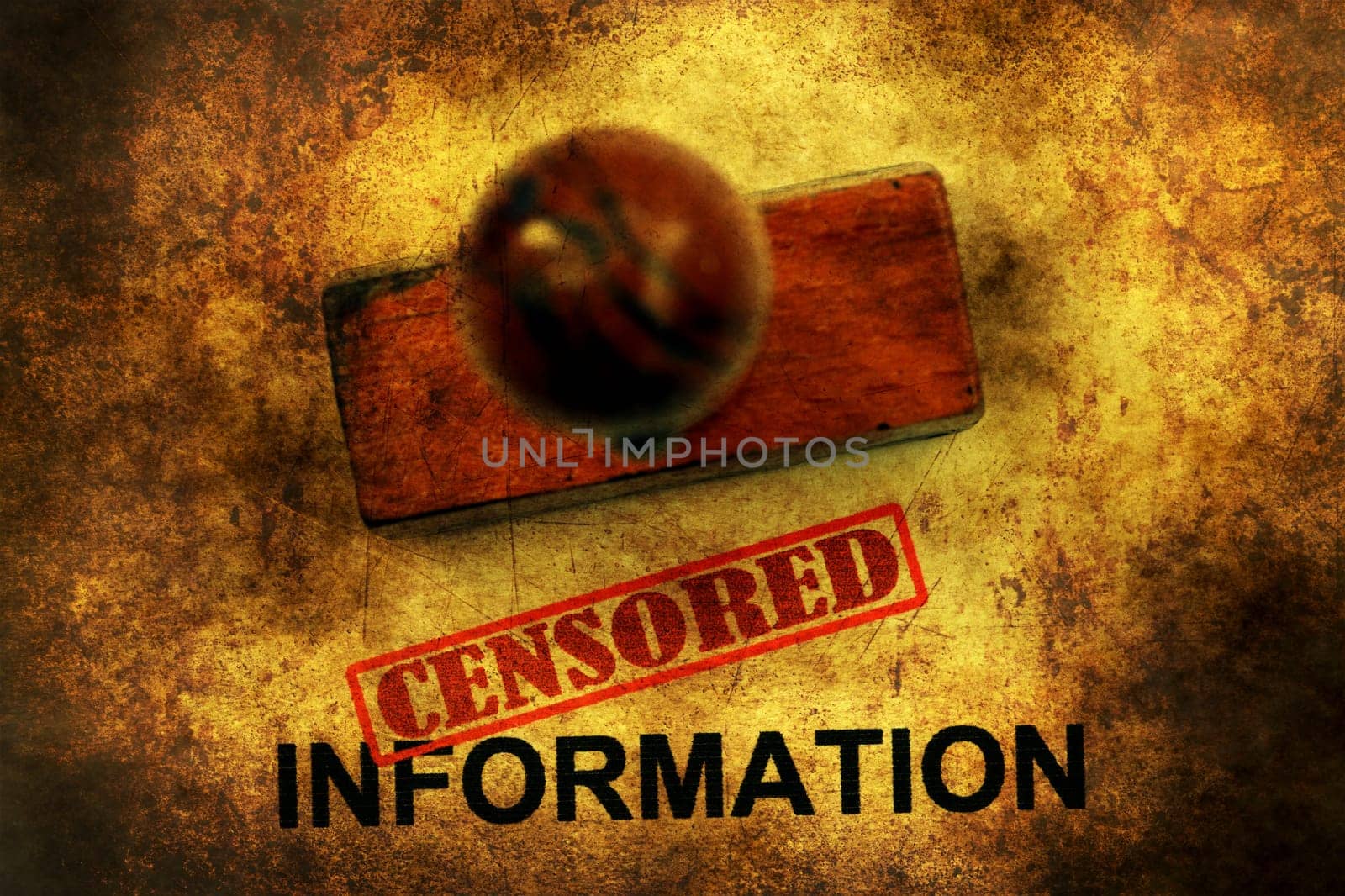 Censored information grunge concept