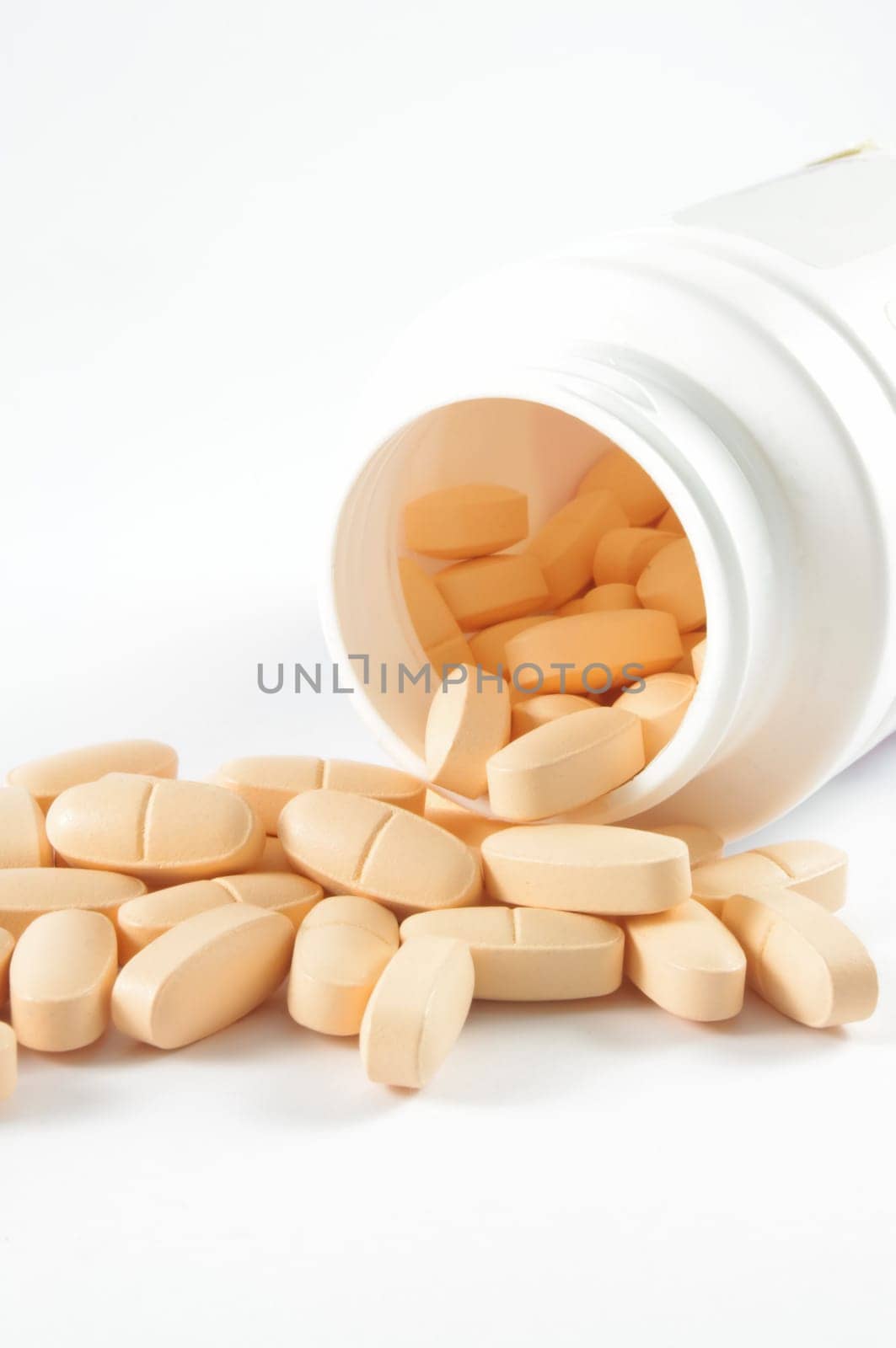 Medicine vitamin pills from the bottle