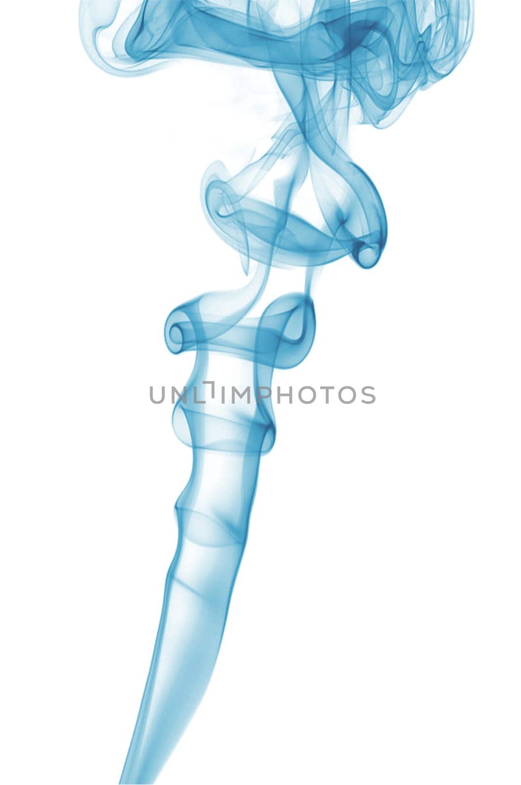 blue smoke on white background