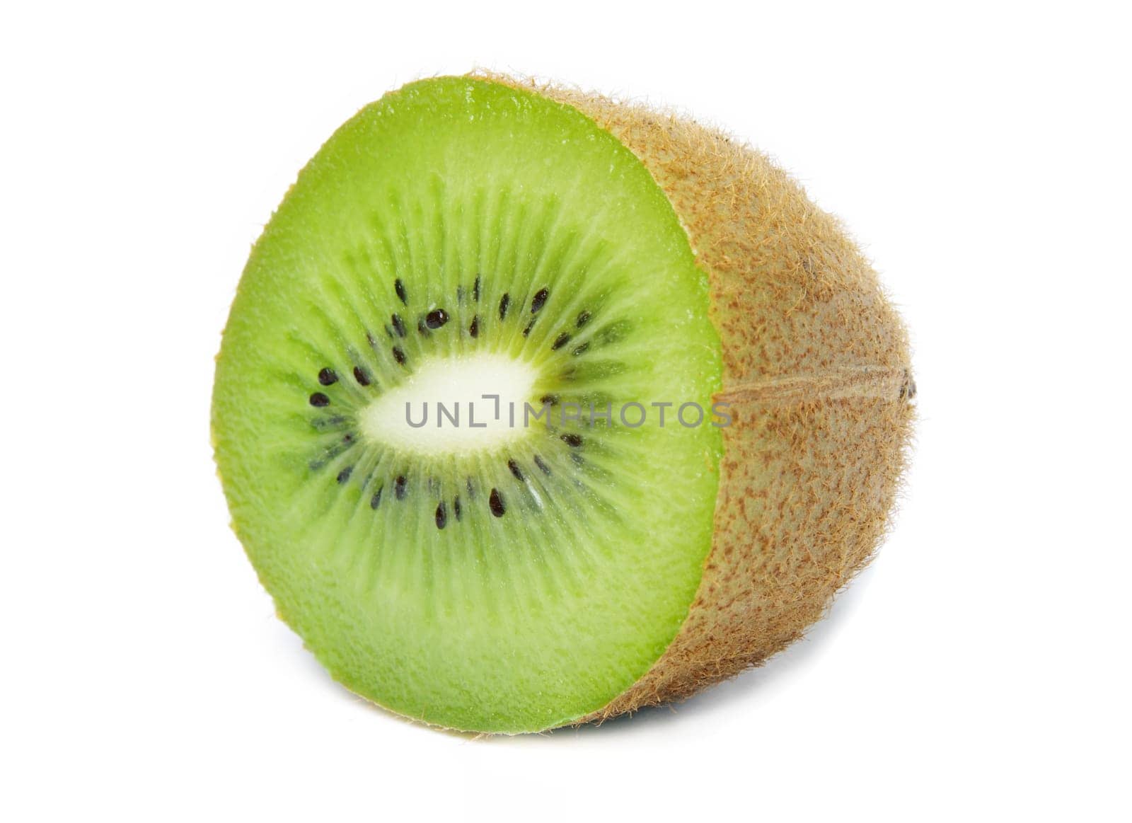 closeup of kiwi isolated on white