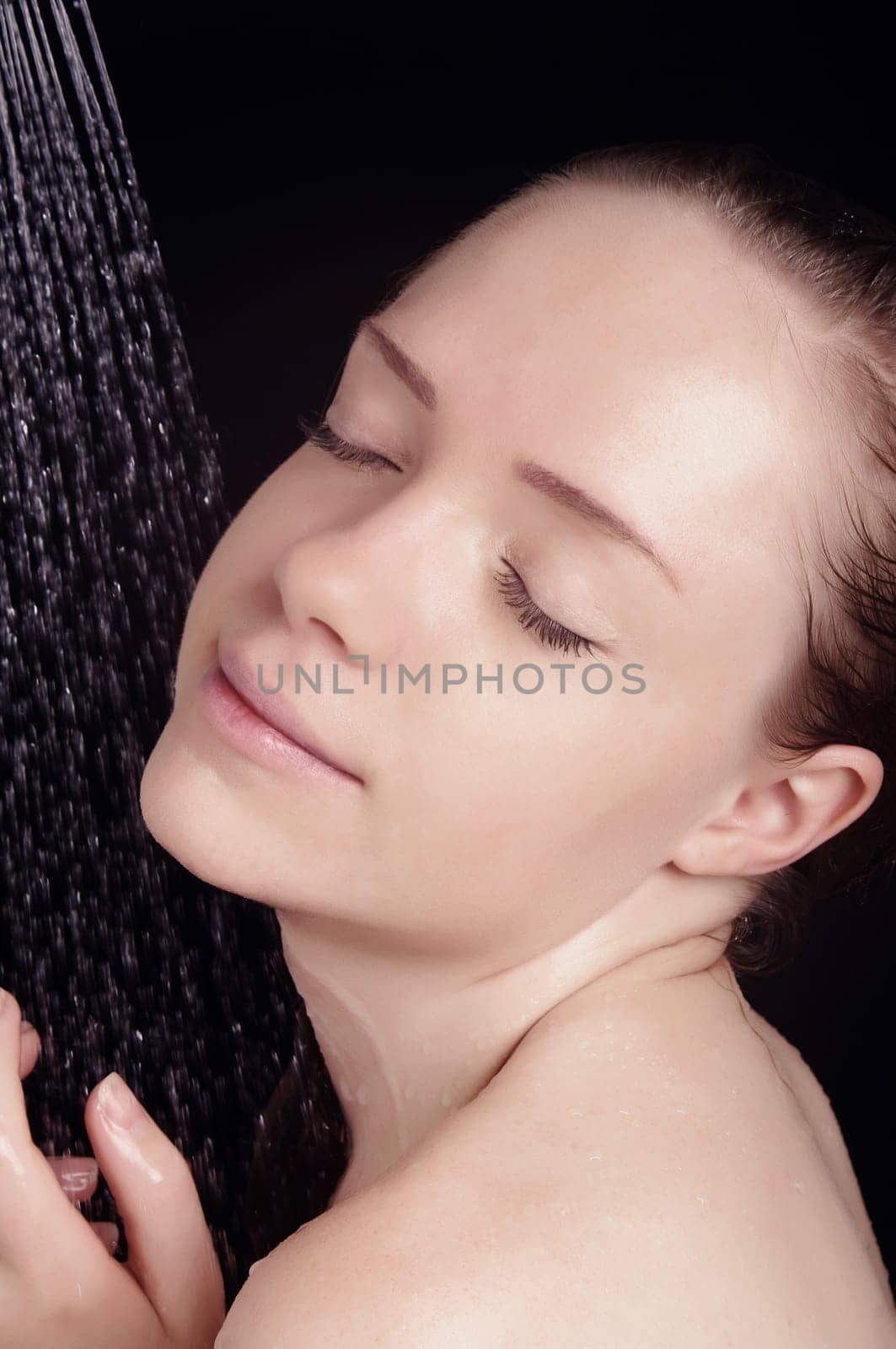 beautiful woman in shower