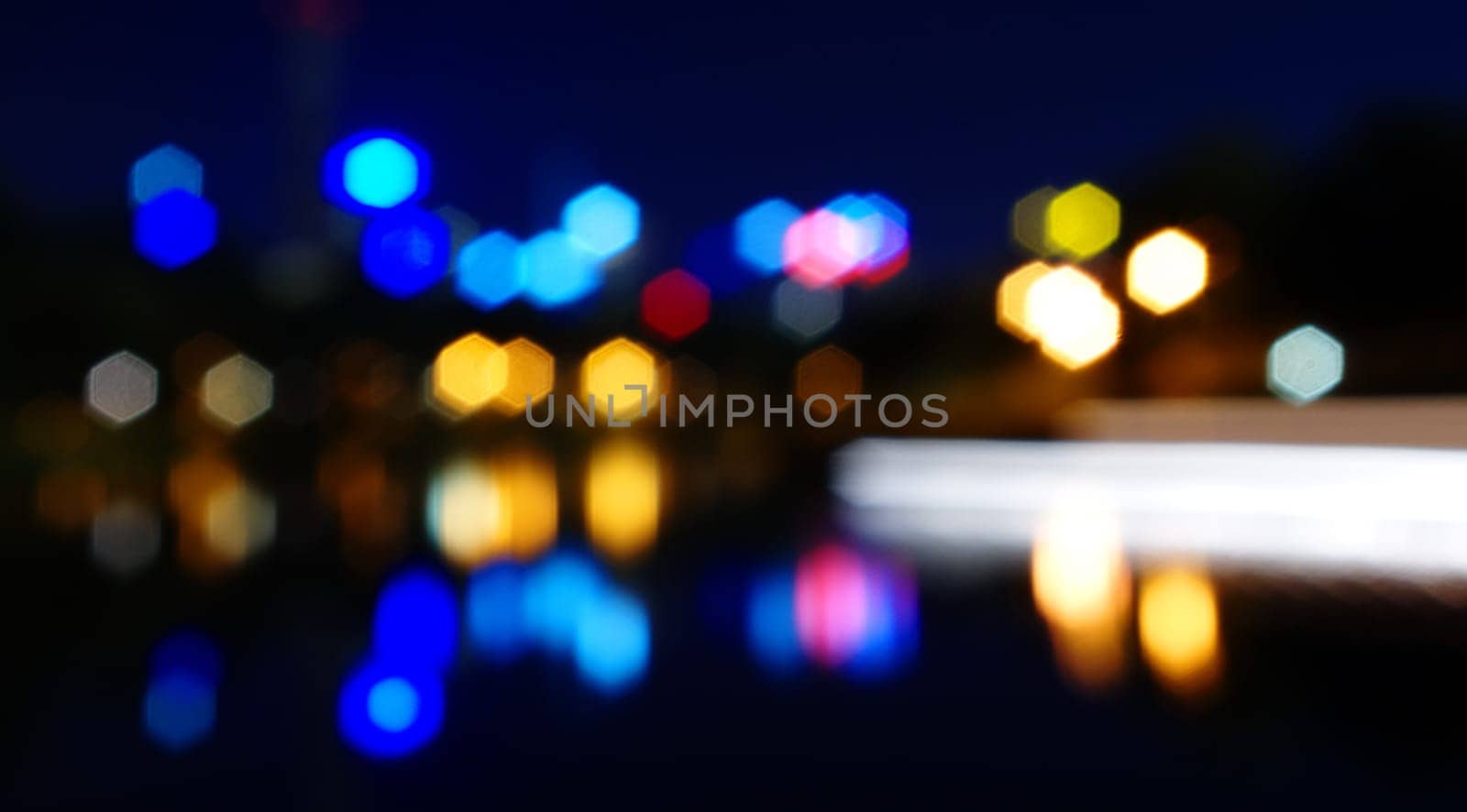 abstract picture of night traffic in city