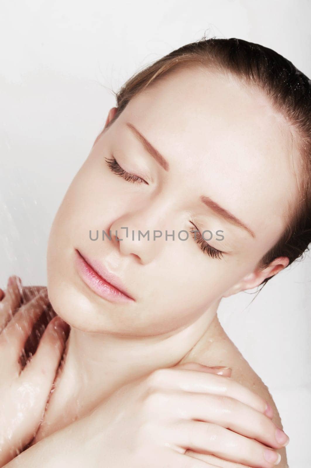 beautiful woman in shower