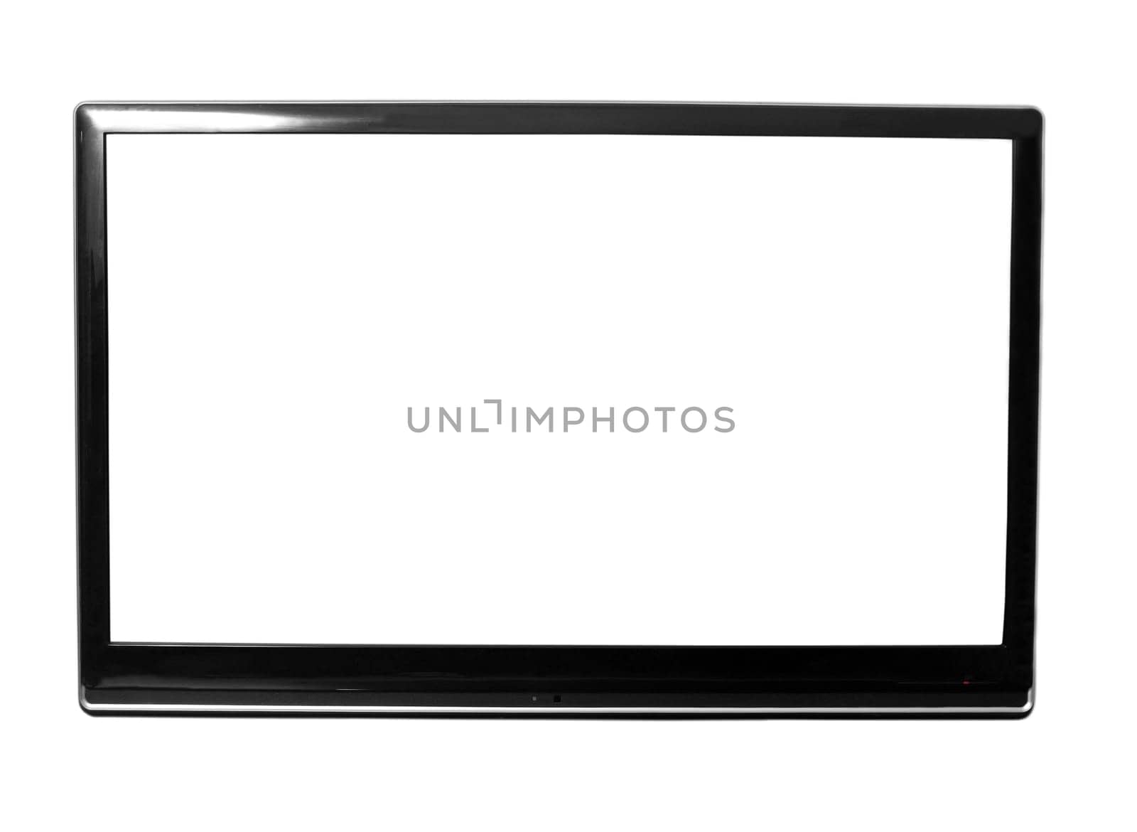 big tv screen isolated on white