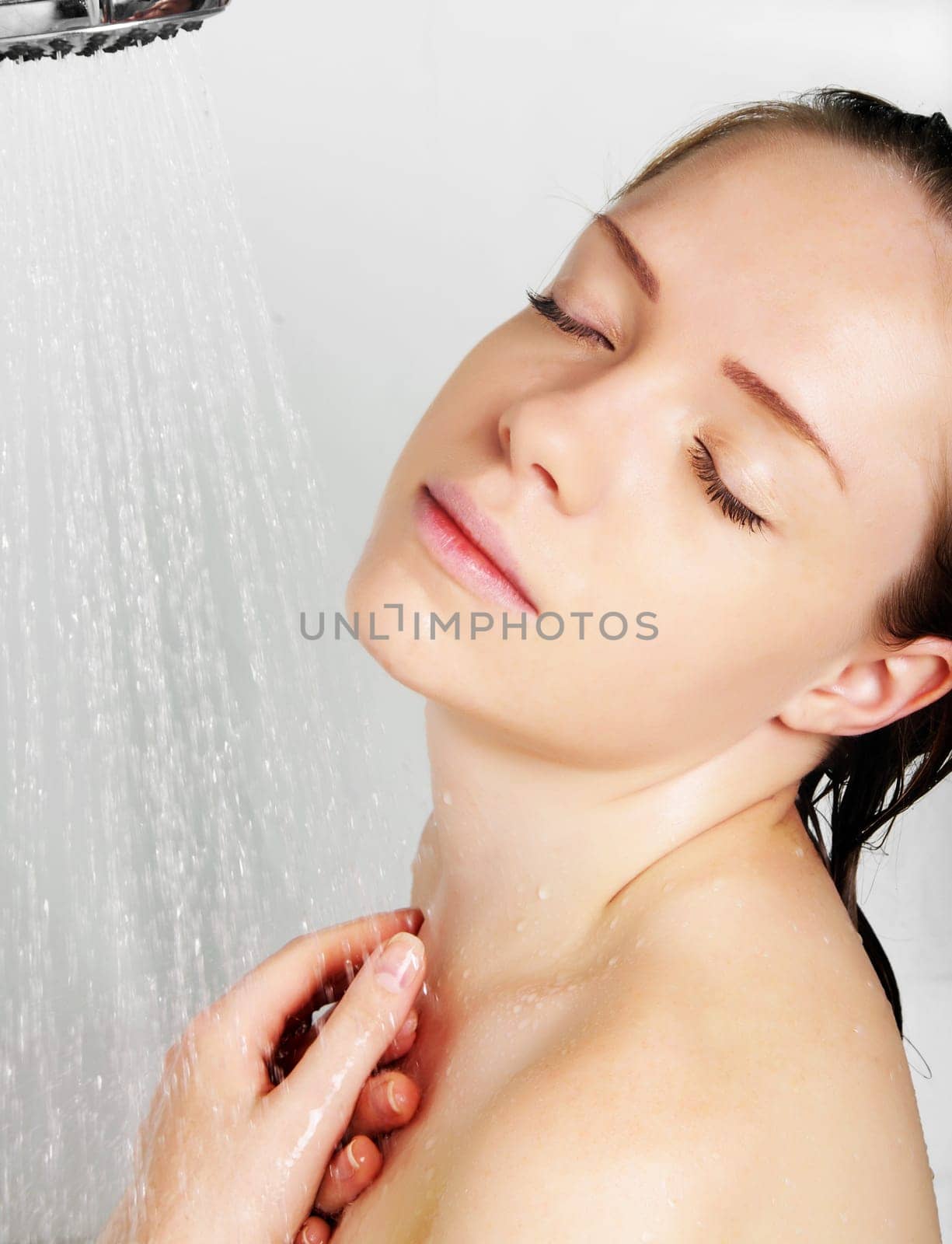 beautiful woman in shower