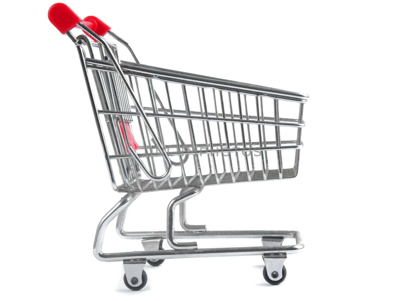 shopping trolley isolated on white background