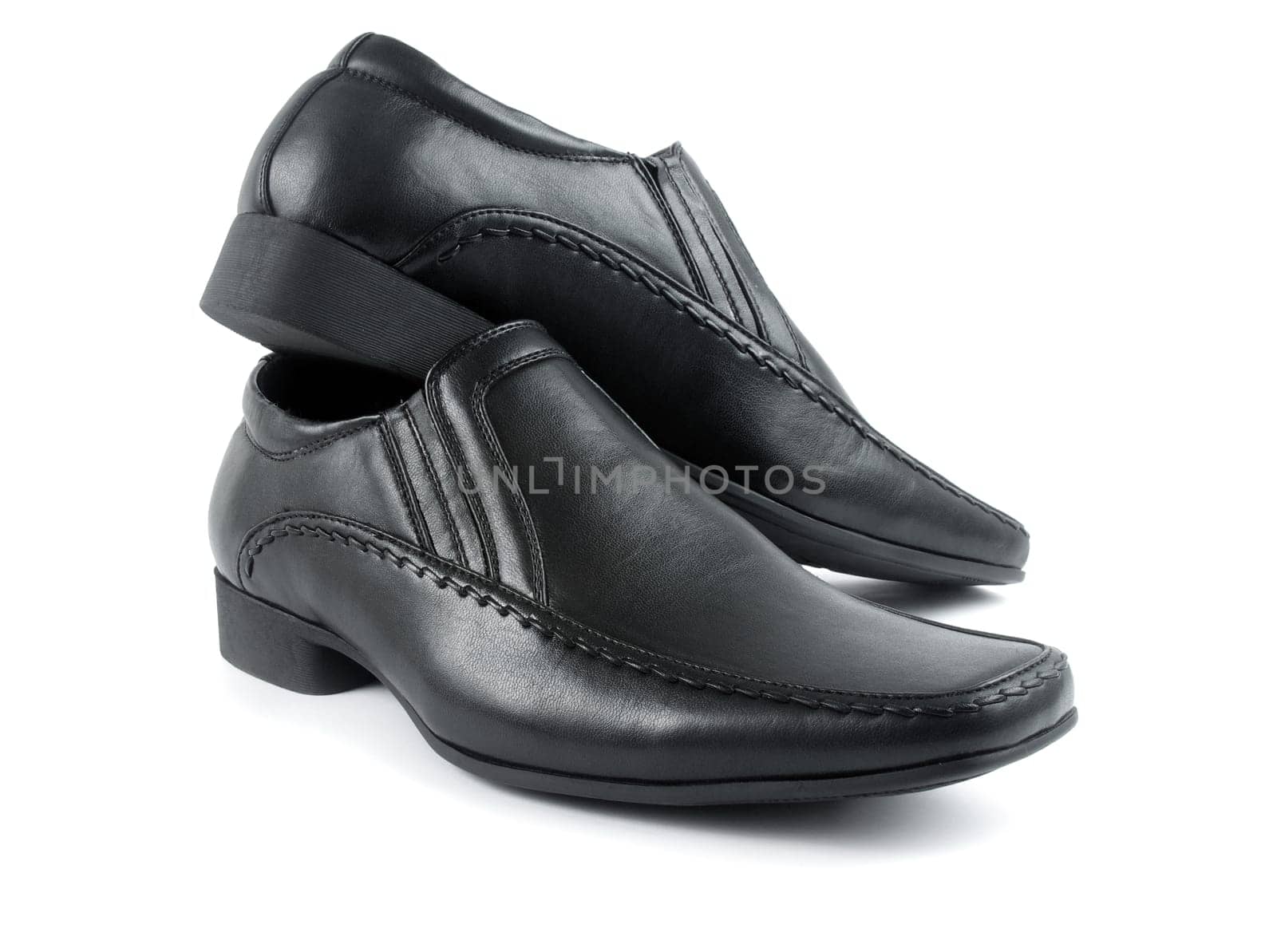 male black elegant shoes on white