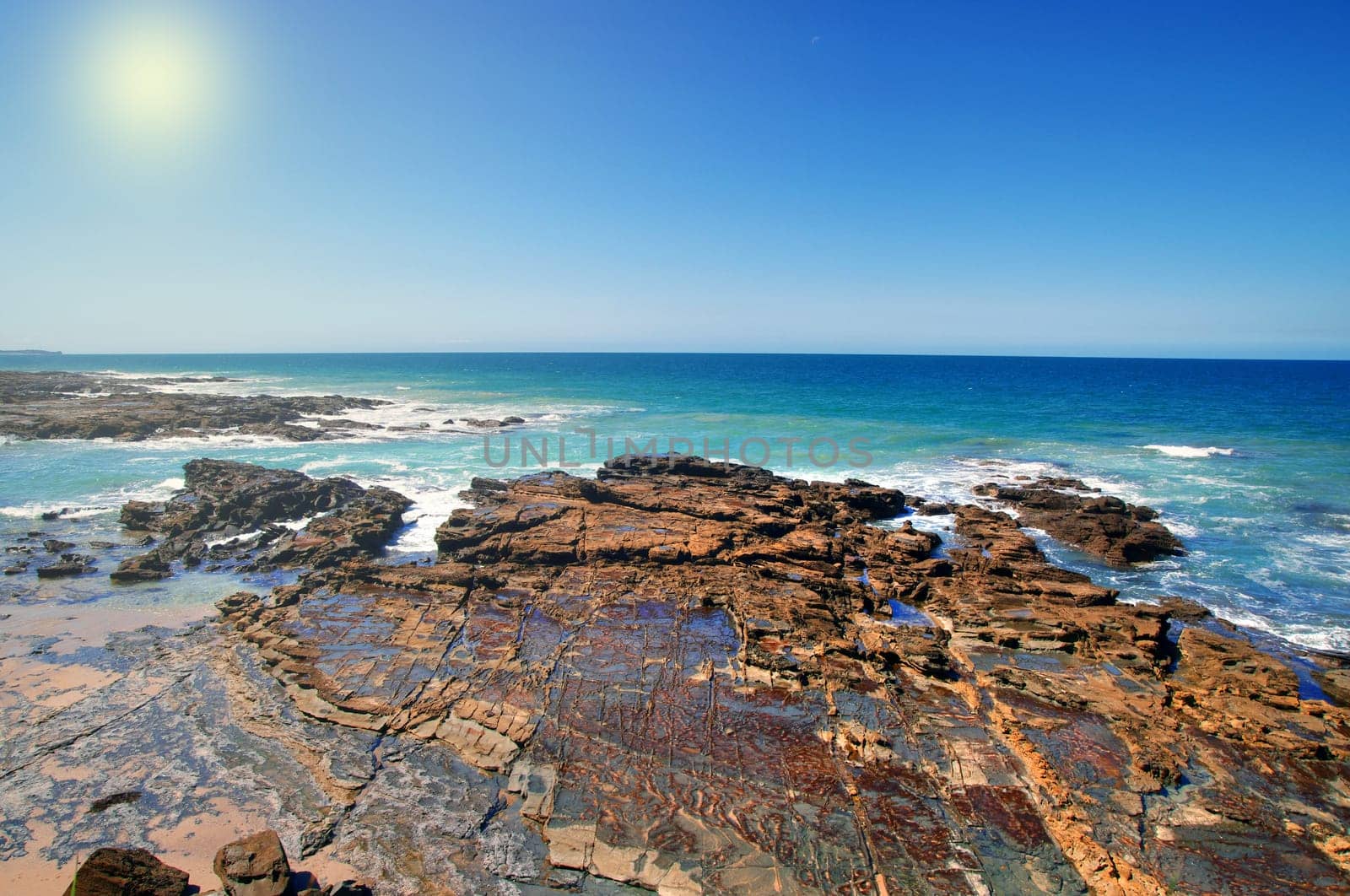 Beautiful Australian coast closeup in summer