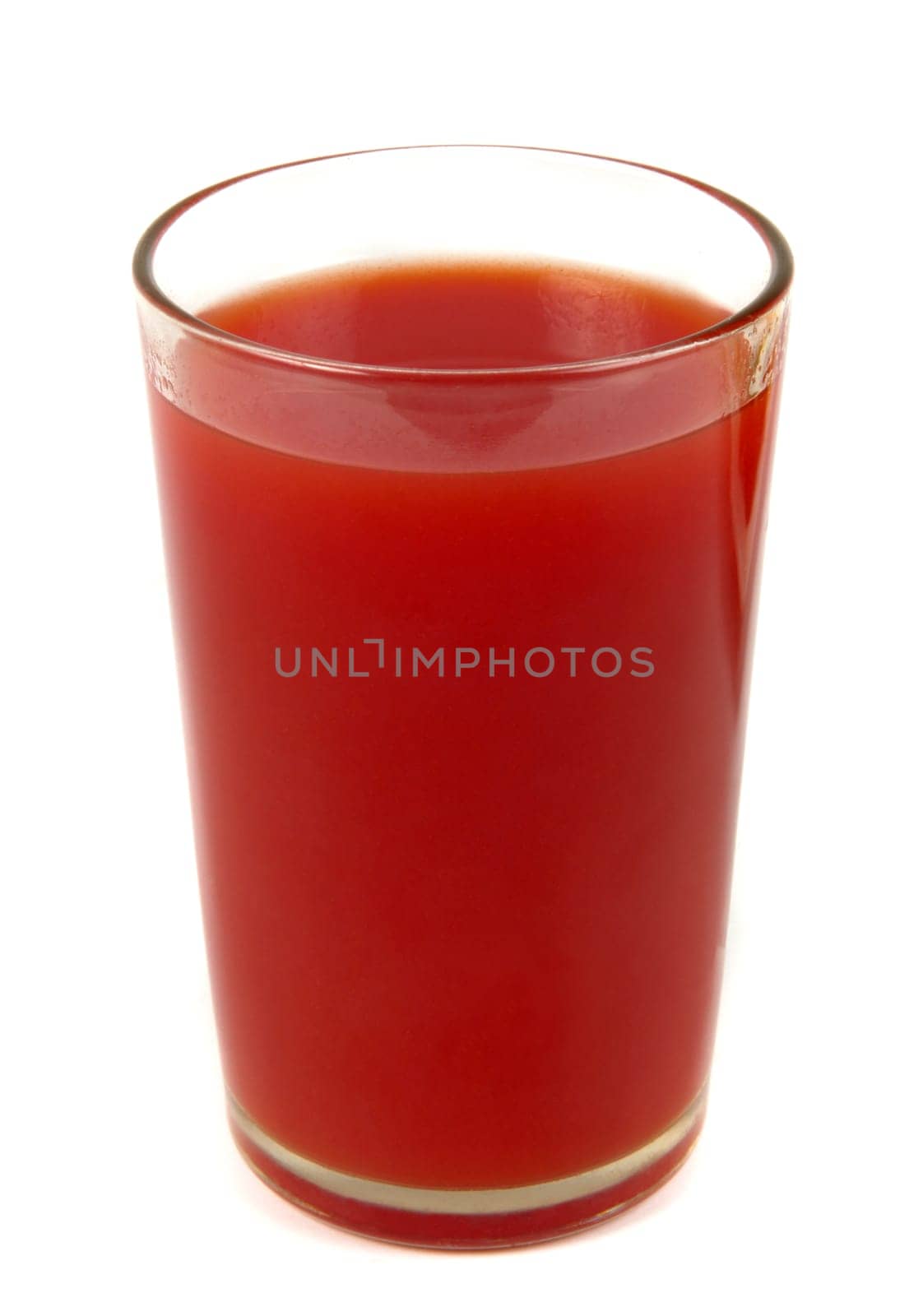 tomato juice closeup in glass