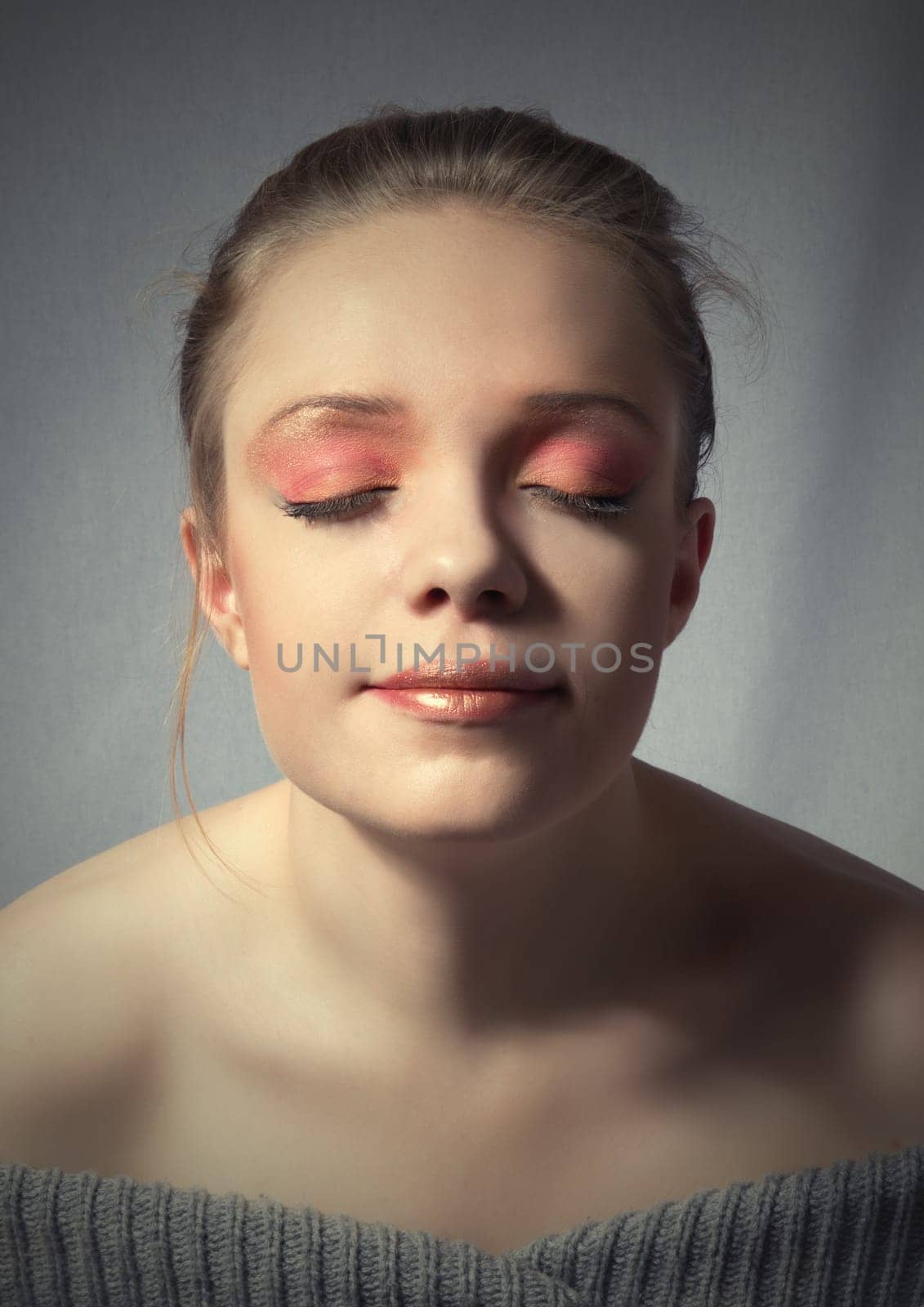 closeup of fashion woman portrait