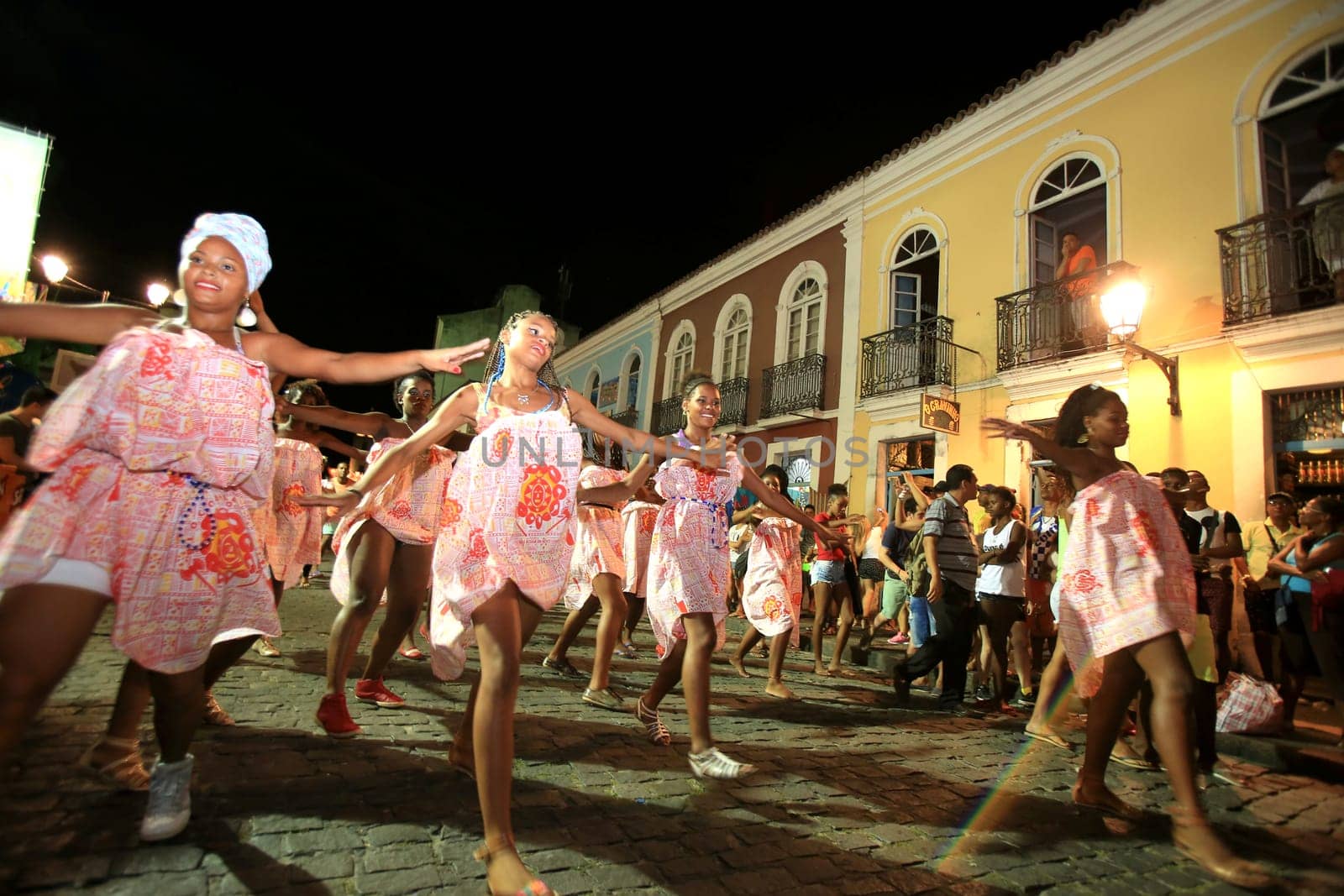salvador, bahia - brazil - march 4, 2016: people are seen enjoying the carnival at Circuito Batatinha (Pelourinho), historic center of the city of Salvador.