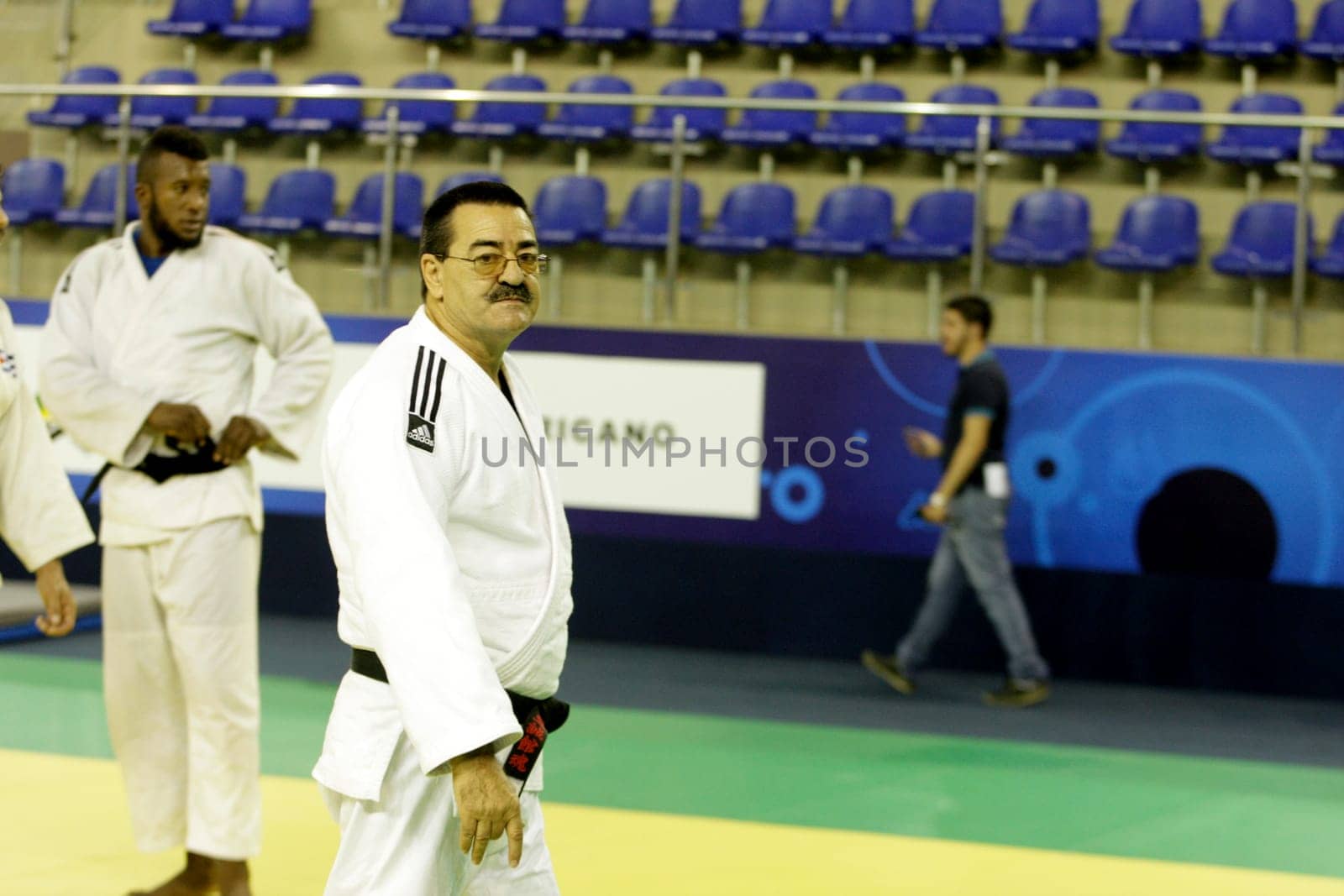 lauro de freitas, bahia - brazil - july 28, 2016: Justo Noda, coach of the judo team of Cuba is seen during training at the Pan American Center of Jodo (CPJ), in the Ipitanga neighborhood in the city of Lauro de Freitas