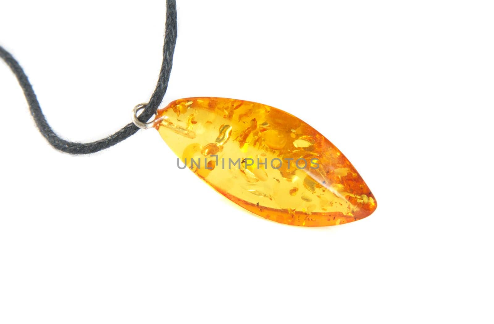 beautiful amber stone over white