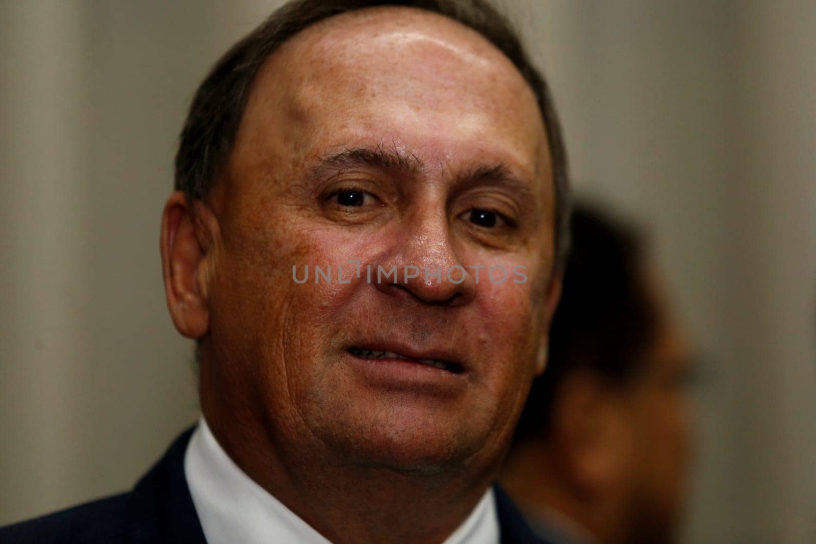 salvador, bahia / brazil - june 7, 2018: Joao Gualberto, Federal Deputy (PSDB), seen during an event in the city of Salvador.....