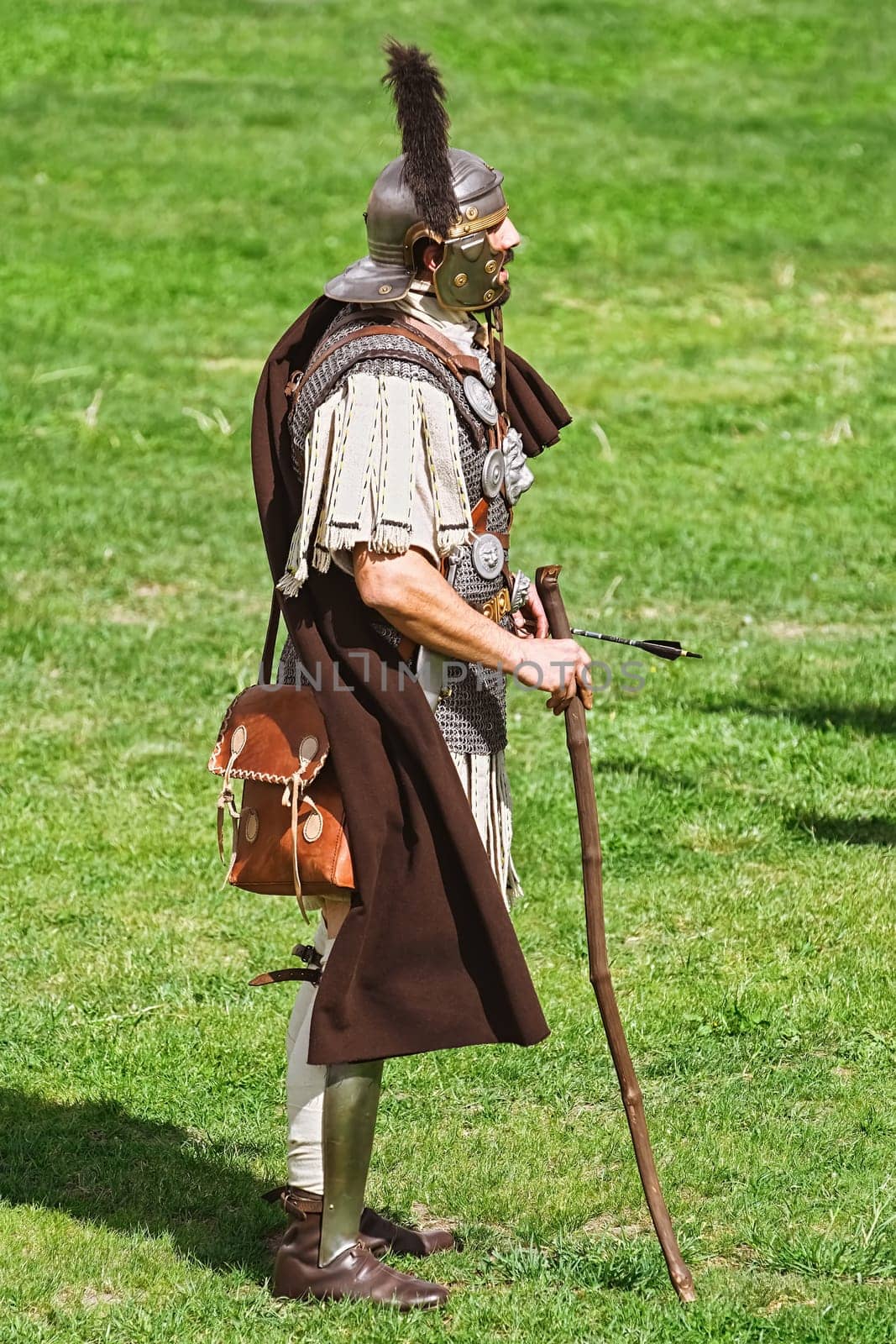 Alba Iulia, Romania - May 04, 2019: Centurion of Legio XIII Gemina during the Festival Roman Apulum "Revolta""."