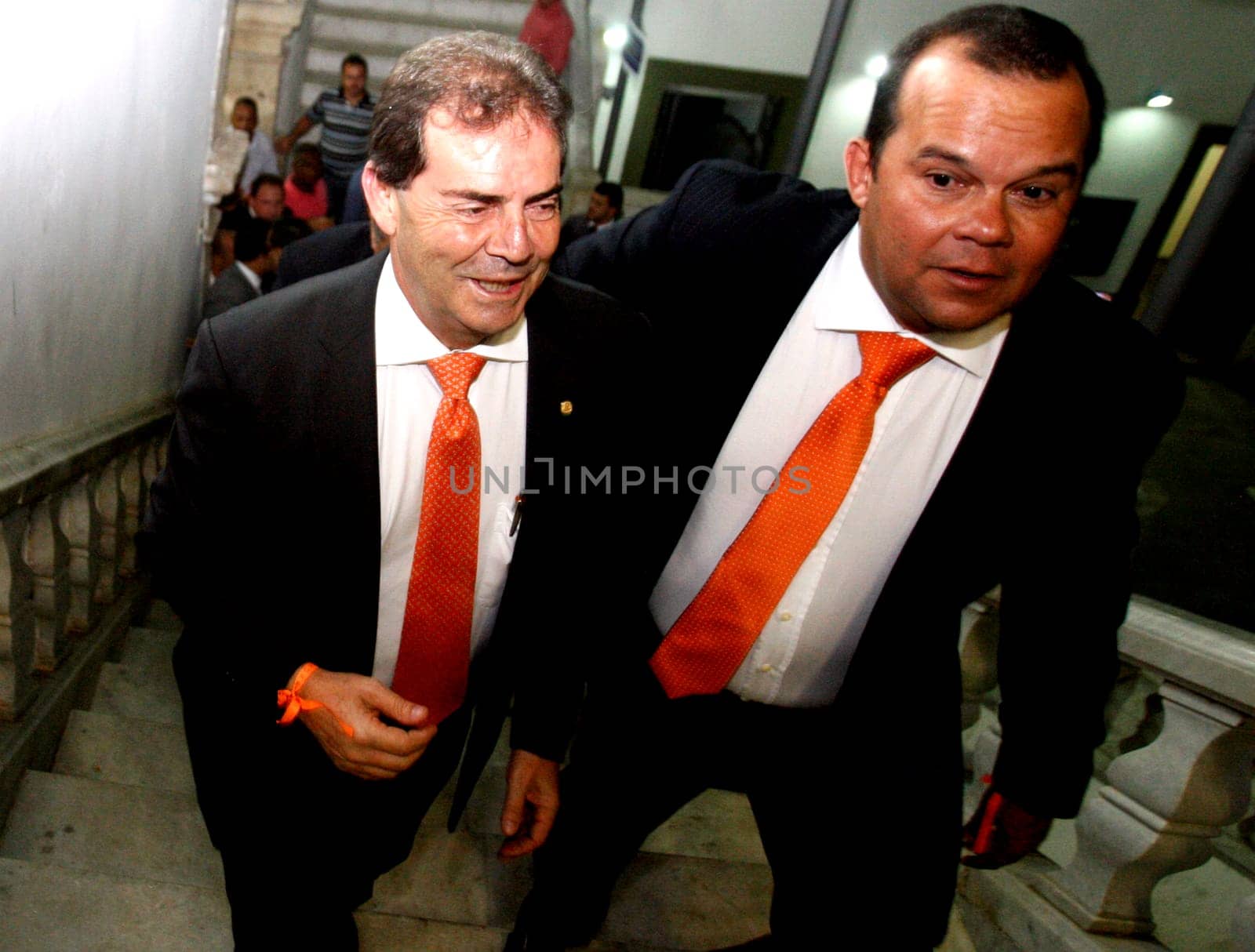 salvador, bahia / brazil - february 29, 2016: Paulo Pereira da Silva, the Paulinho da Forca is seen alongside councilor Geraldo Junior in the city council in the city of Salvador.
