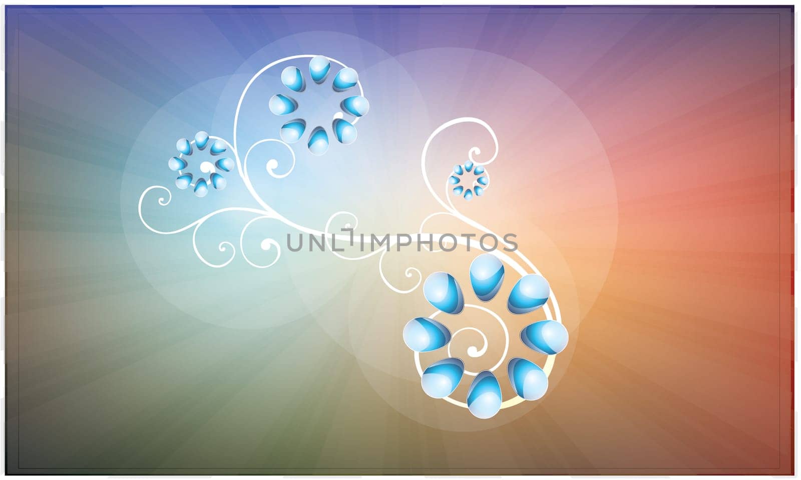 Speed of flowers in color background