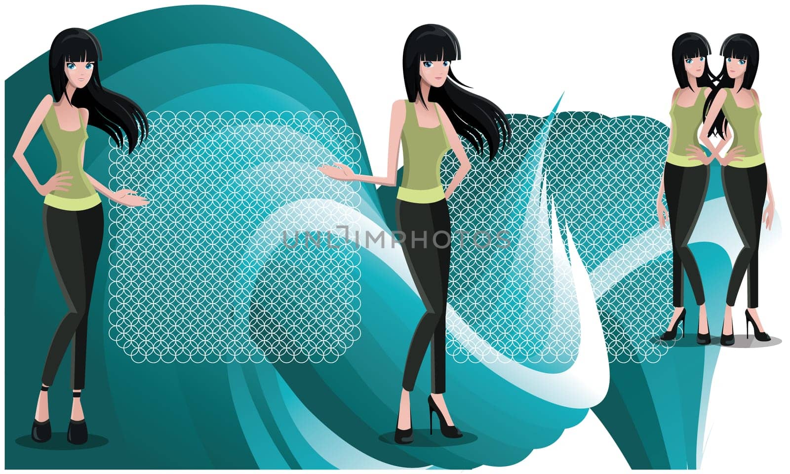 girls are standing for gossip behind the wall