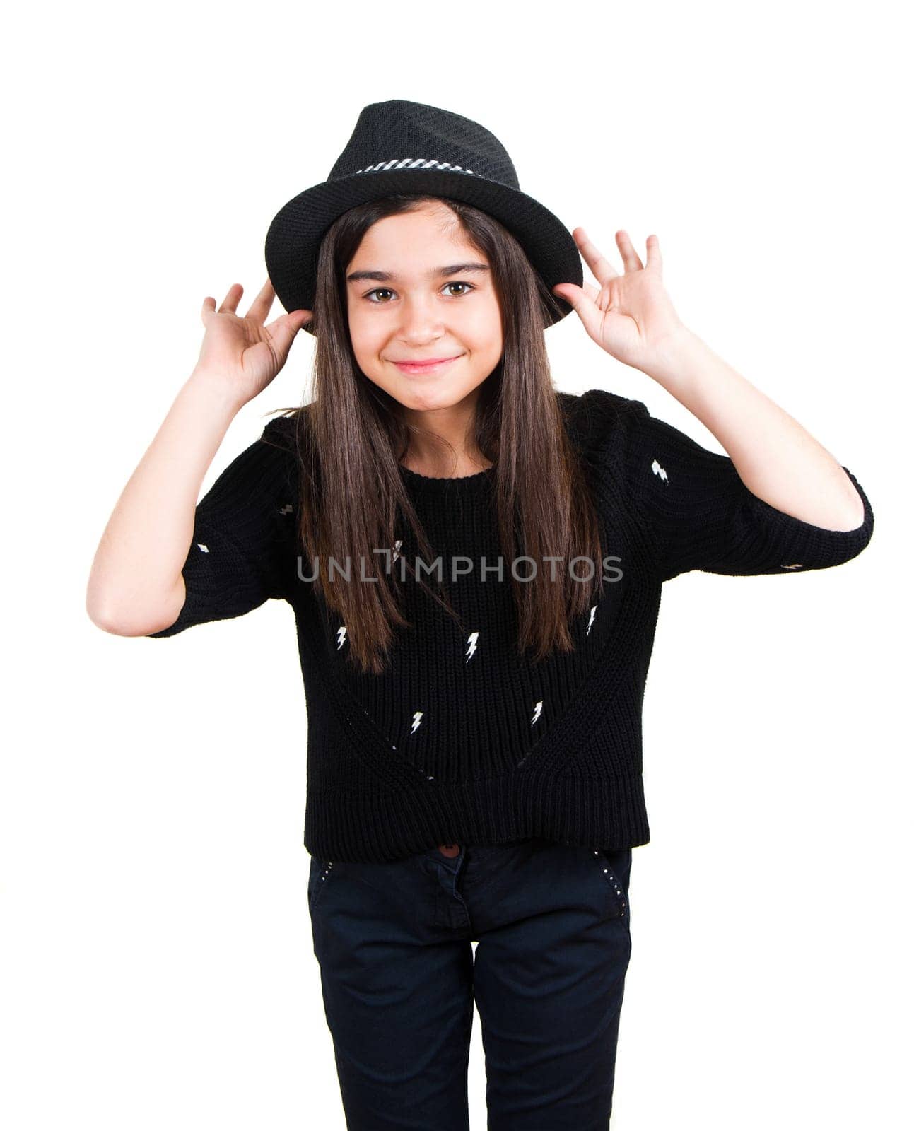 little pretty girl with the hat
