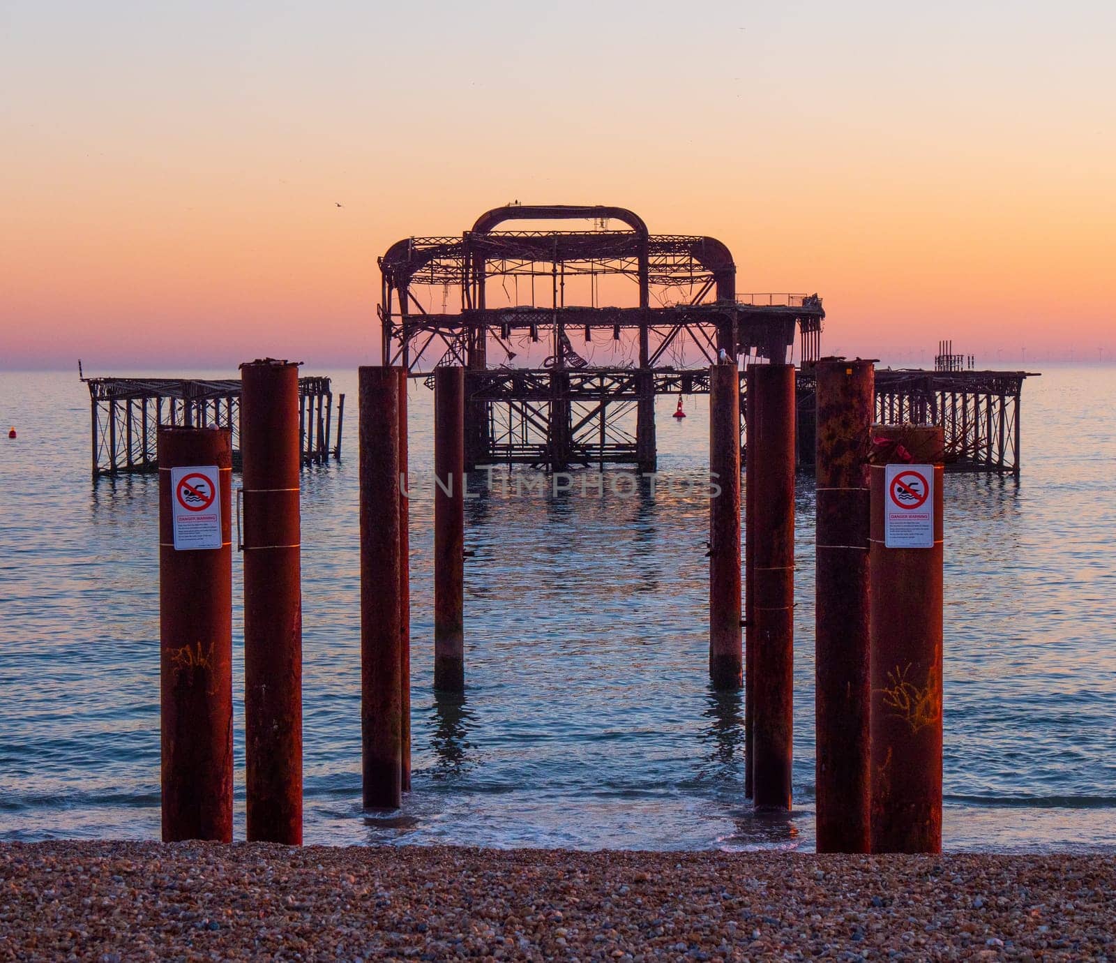 The remains of former Brighton Pier - travel photography
