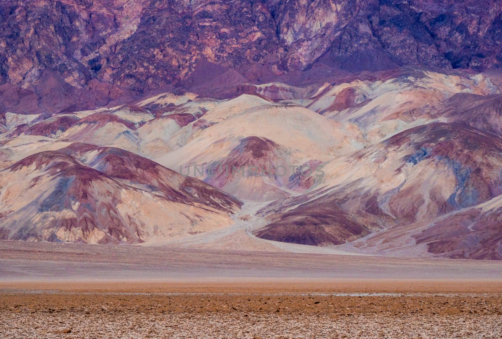 The amazing colorful rocks and mountains at Death Valley National Park - Artists Palette - USA 2017