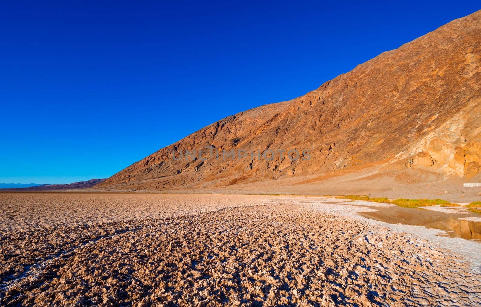 The amazing landscape of Death Valley National Park Badwater salt lake - USA 2017