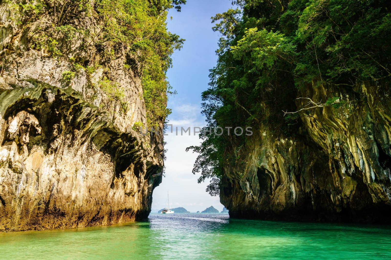 Entrance to a hidden lagoon on Ko Hong island, Krabi, Thailand