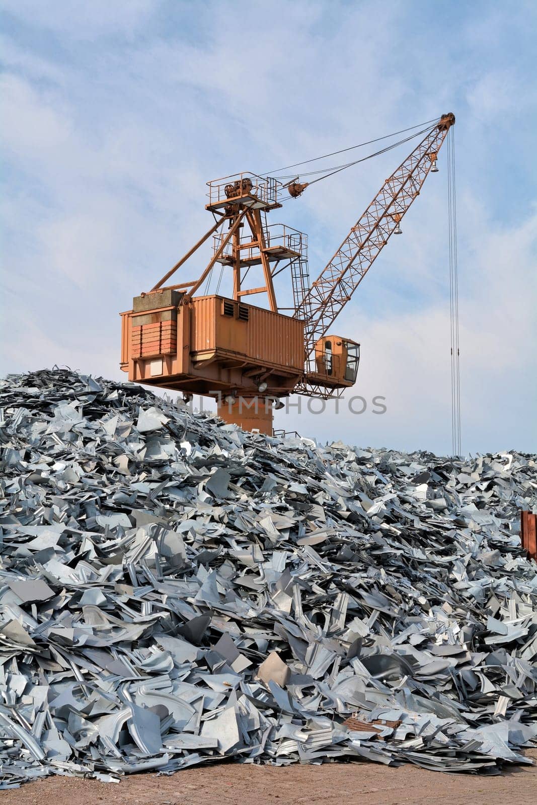 Scrapyard in the port of Magdeburg