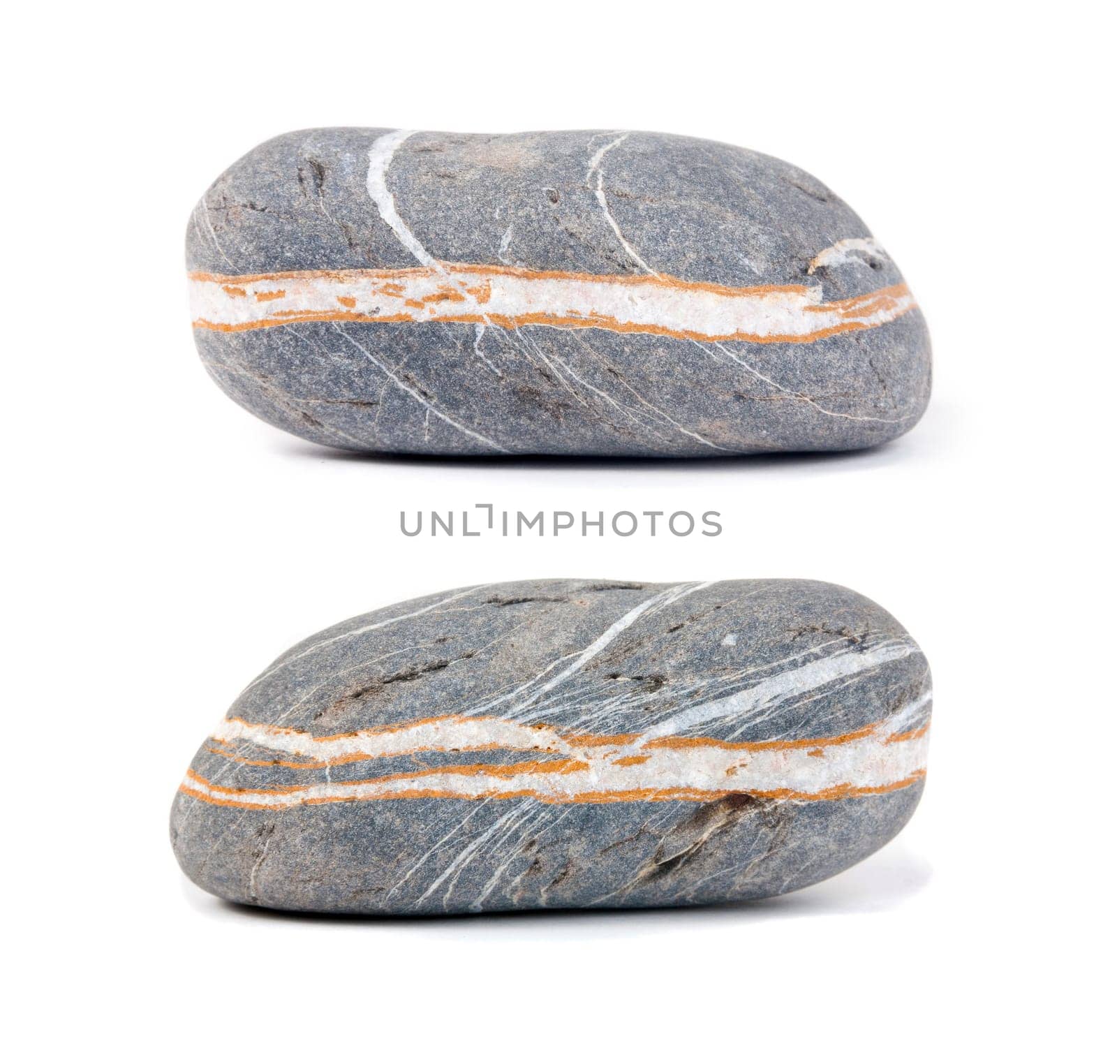 Sea stones isolated on the white