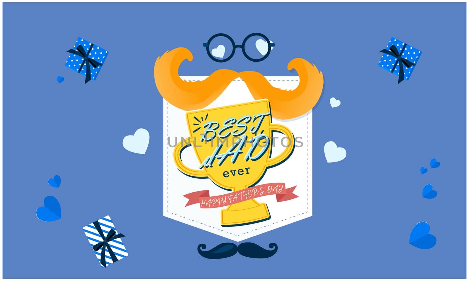 father day vector design on abstract gifts background