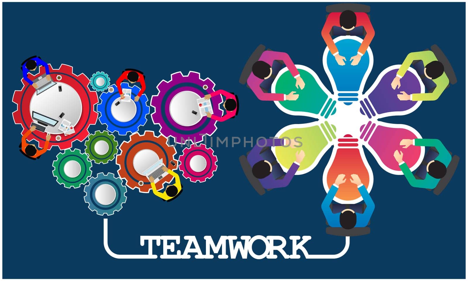 several people sitting in teamwork to solve a problem
