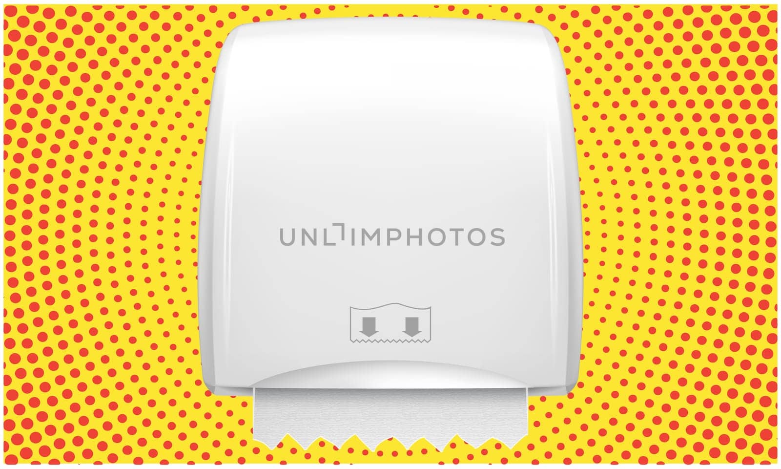 mock up illustration of tissue dispenser on abstract background