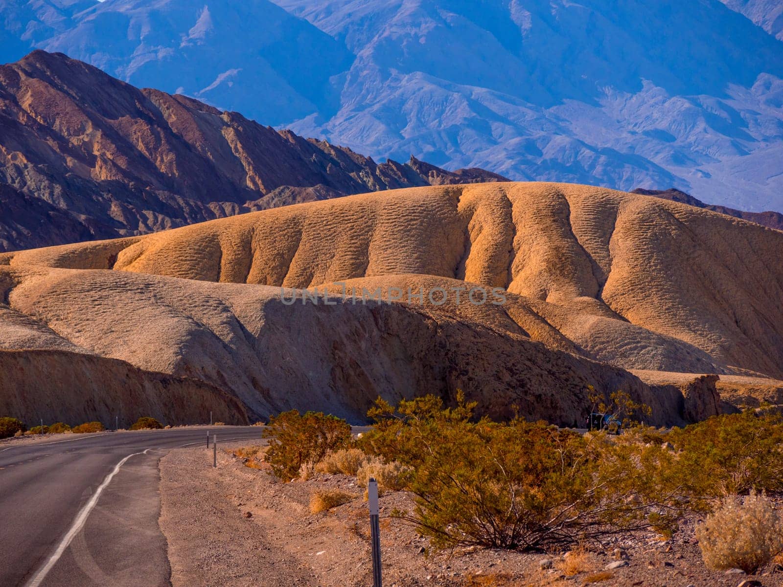 Beautiful scenery route through Death Valley National Park in California - USA 2017