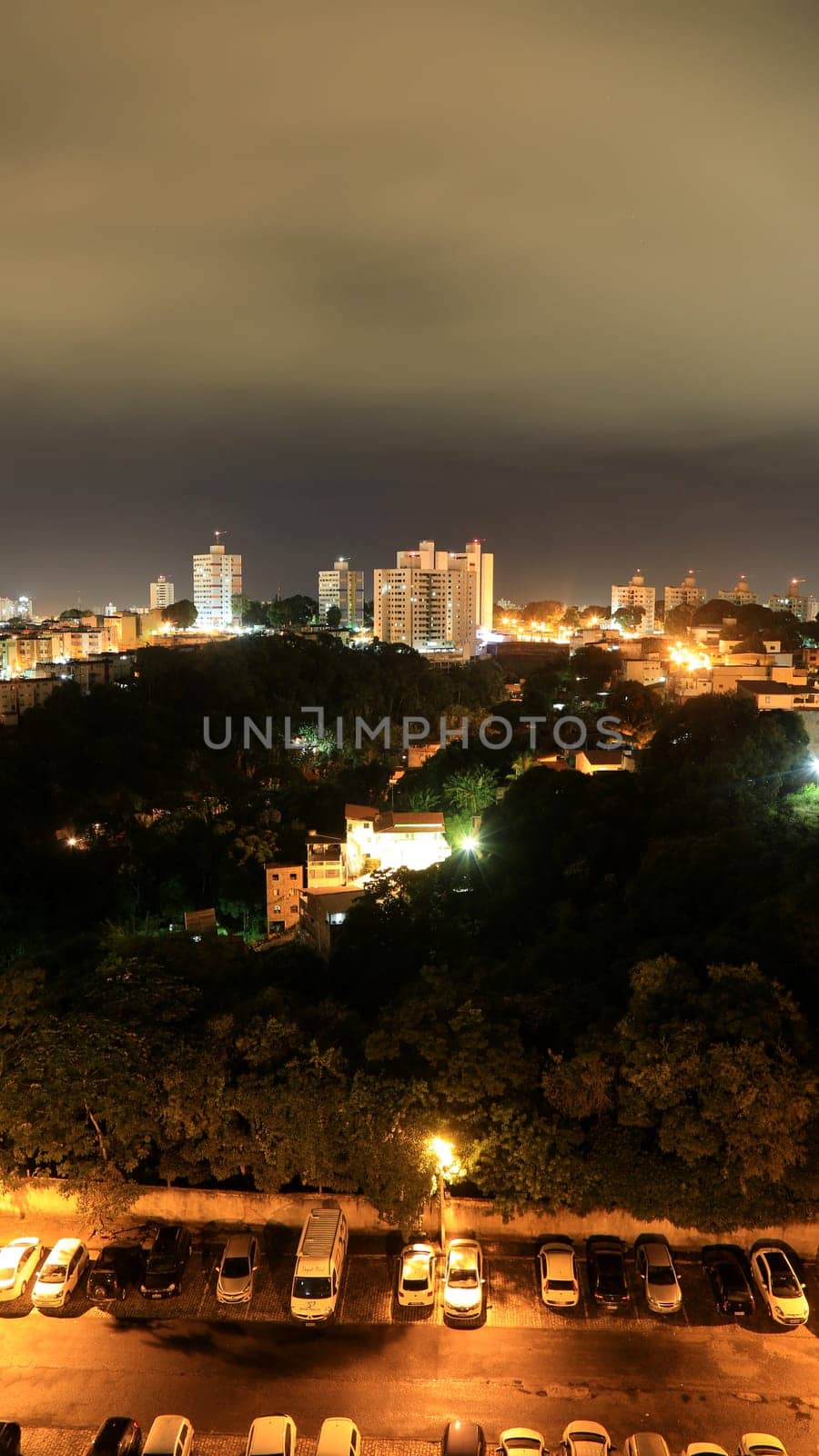 salvador, bahia / brazil - july 2, 2020: night views of the Cabula neighborhood in the city of Salvador..