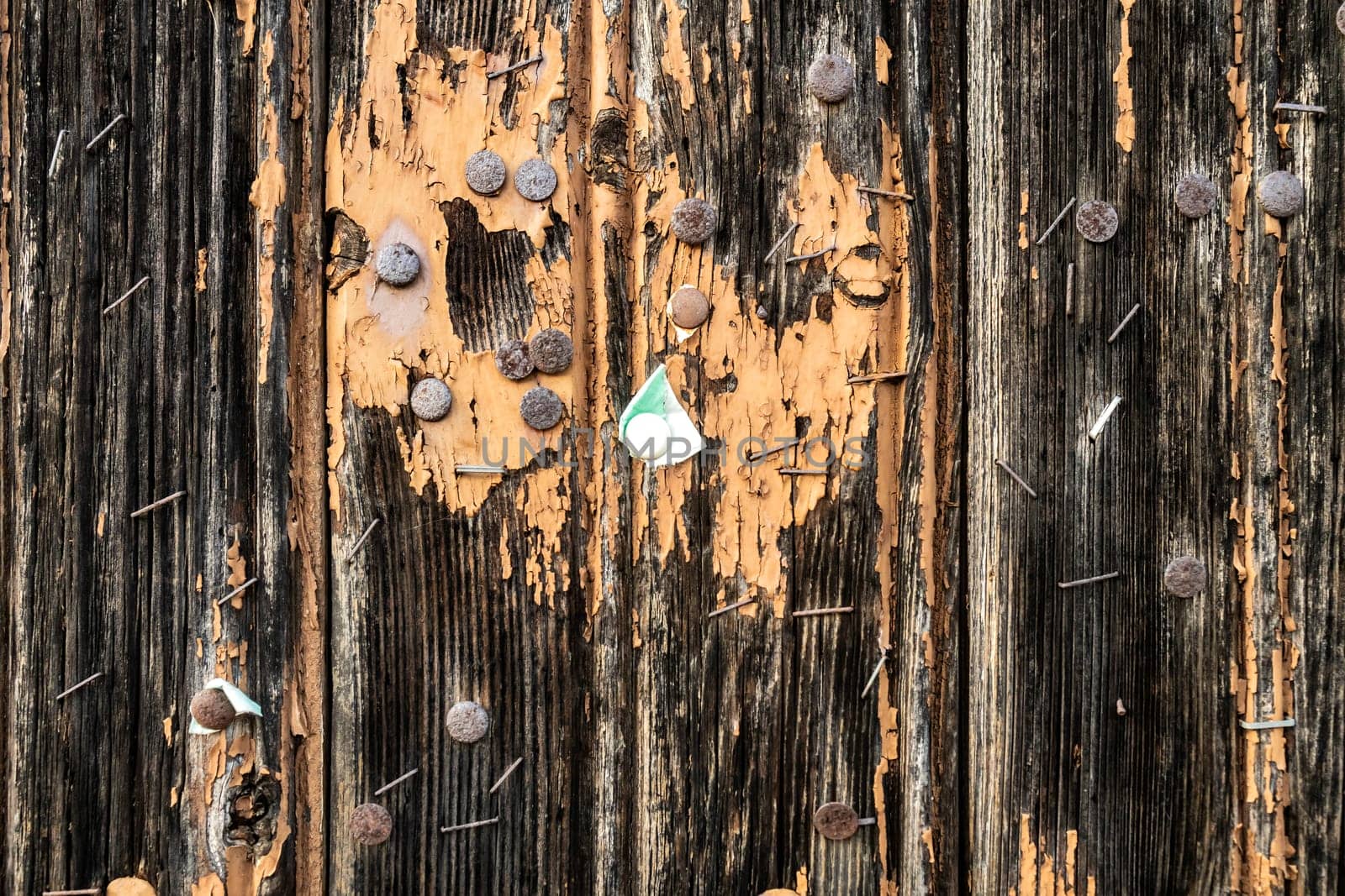 Brown weathered wooden in detail background