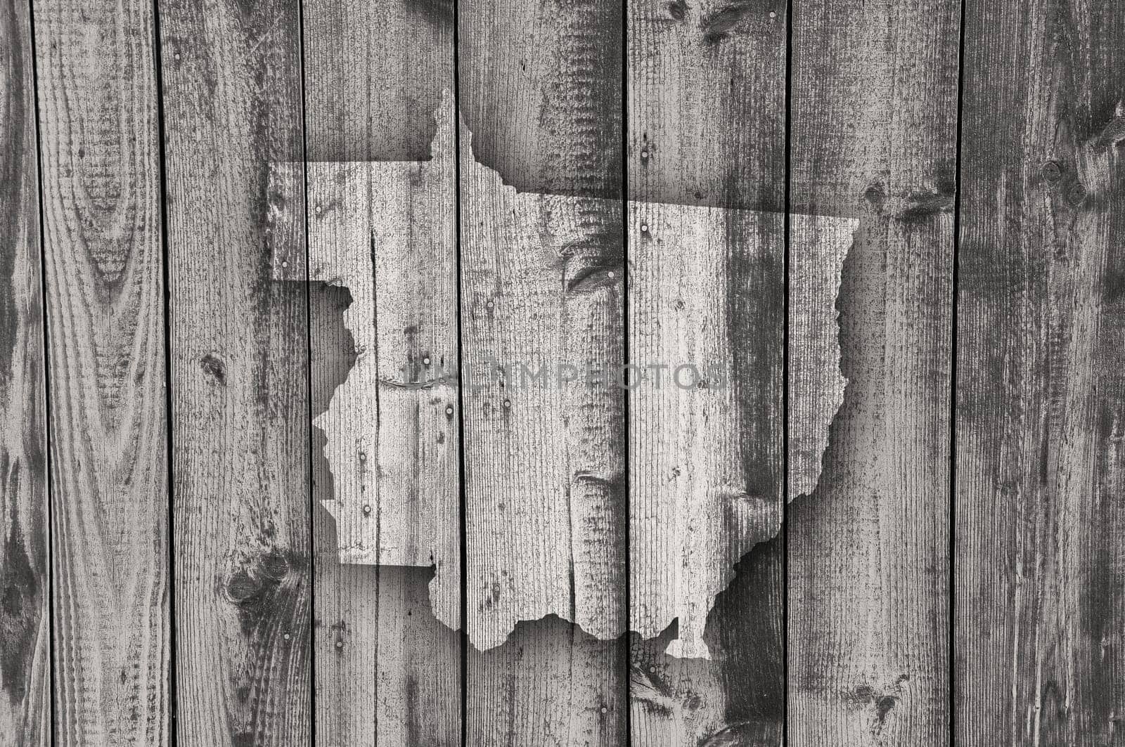 Map of Mato Grosso on weathered wood