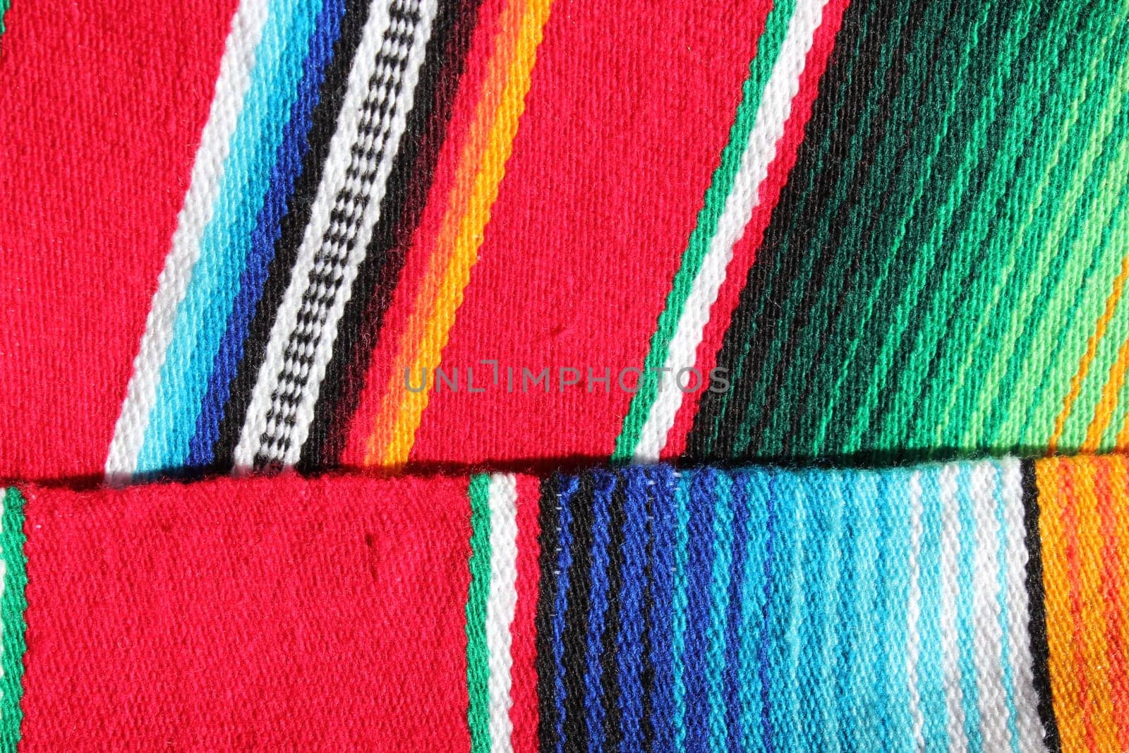 poncho Mexican cinco de mayo rug serape fiesta traditional Mexico background with stripes copy space maya blanket minimal simple -  stock, photo, photograph, image, picture