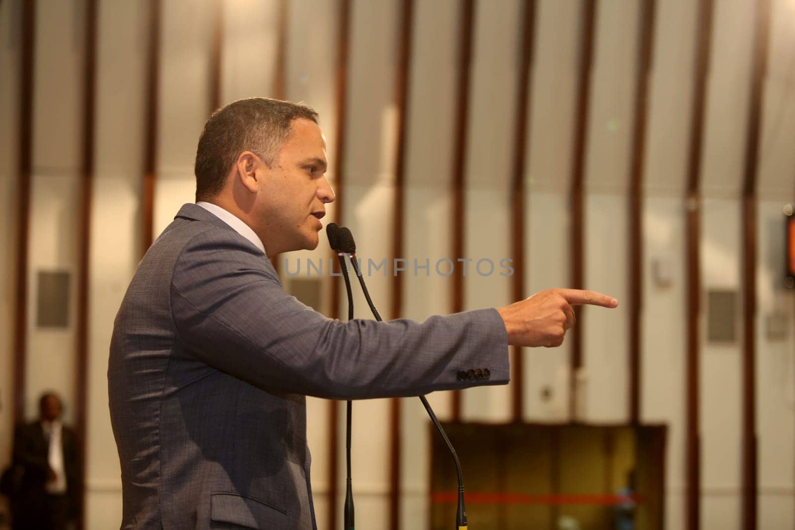 salvador, bahia / brazil - february 15, 2017: State Representative Pablo Barrozo seen in the plenary of the Legislative Assembly of Bahia in the city of Salvador.....