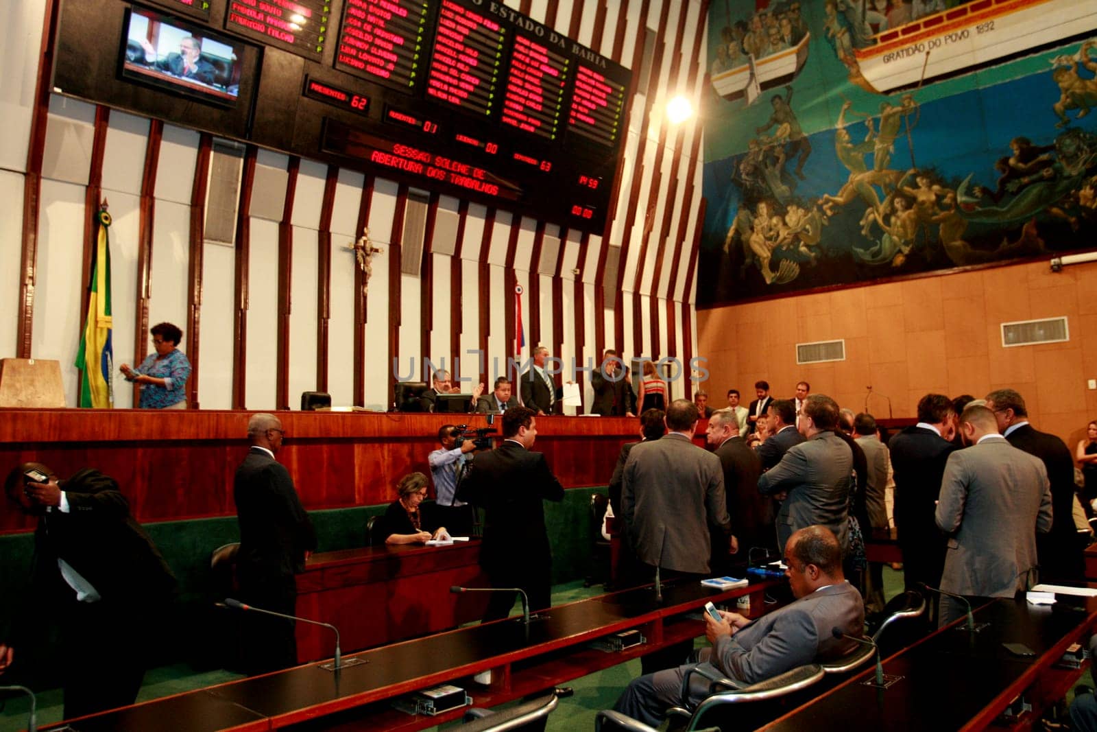 salvador, bahia / brazil - february 1, 2017: view of the plan of the Lagislativa Assembly of Bahia in the city of Salvador..