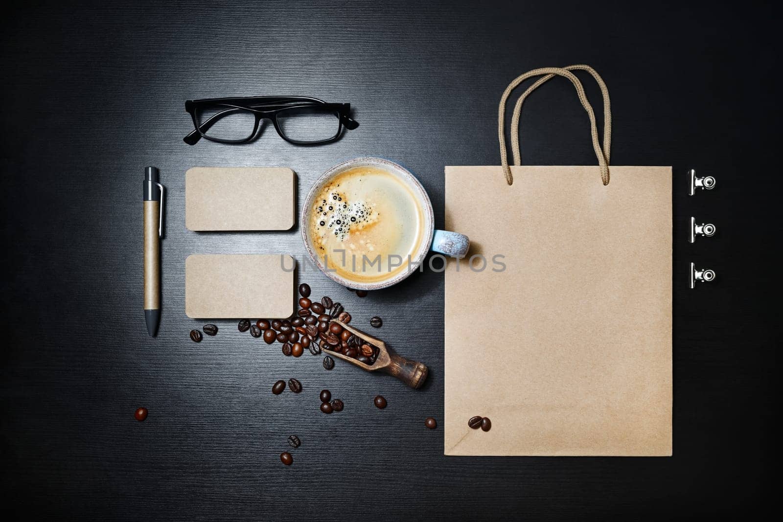 Vintage stationery mockup. Template for placing your design. Flat lay.