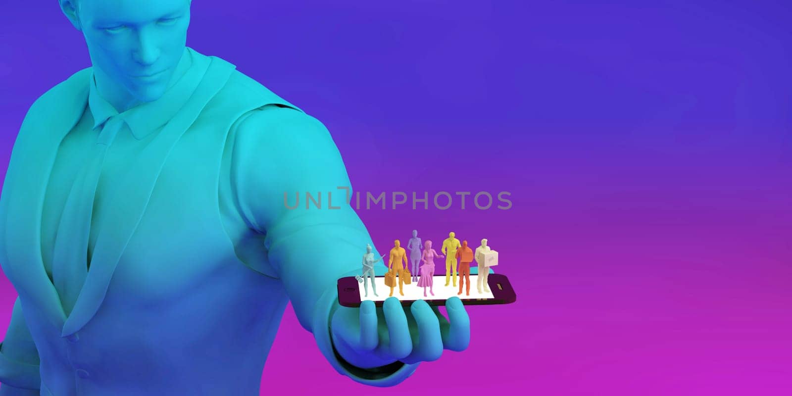 Man Using Gig Economy App and Finding Work
