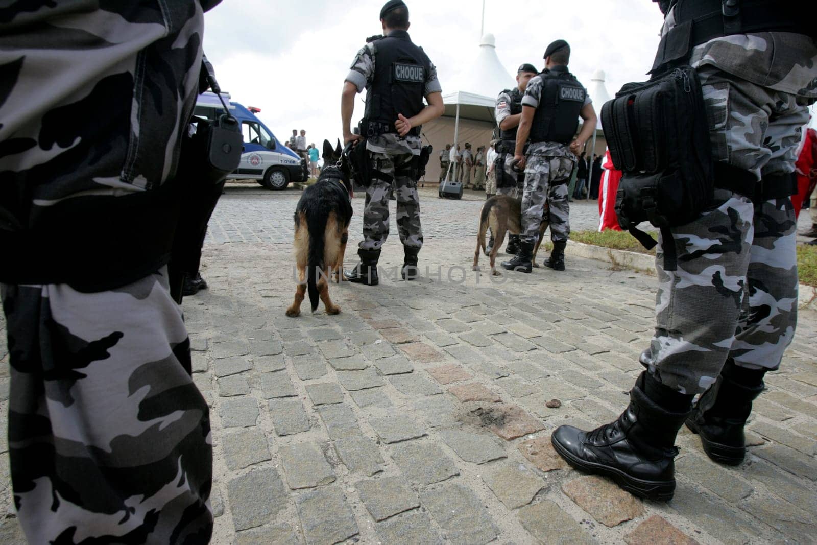 salvador, bahia / brazil - december 14, 2012: agents of the military police of Bahia are seen during the presentation ceremony of the summer operation in the city of Salvador.