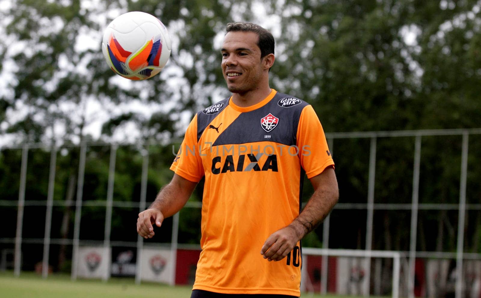salvador, bahia / brazil - january 22, 2014: Leandro Domingues, midfielder of Esporte Clube Vitoria, seen in the city of Salvador.