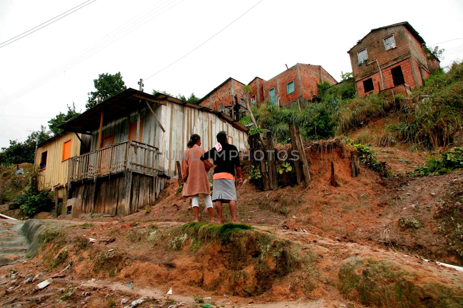 eunapolis, bahia / brazil - june 4, 2009: houses built in the middle of the Pequi neighborhood in the city of Eunapolis.